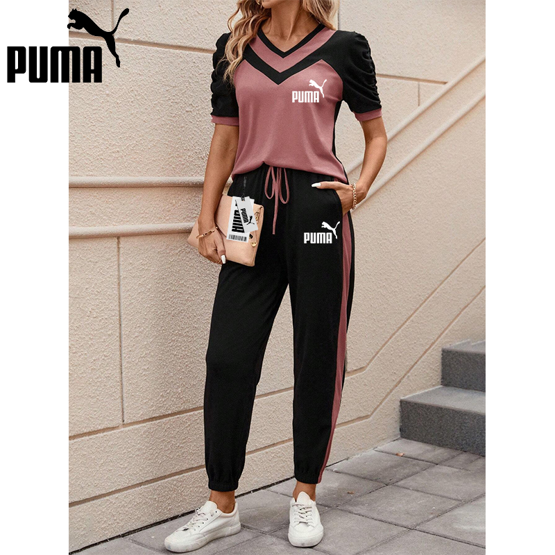 2025 nowy damski garnitur z krótkim rękawem i długimi spodniami