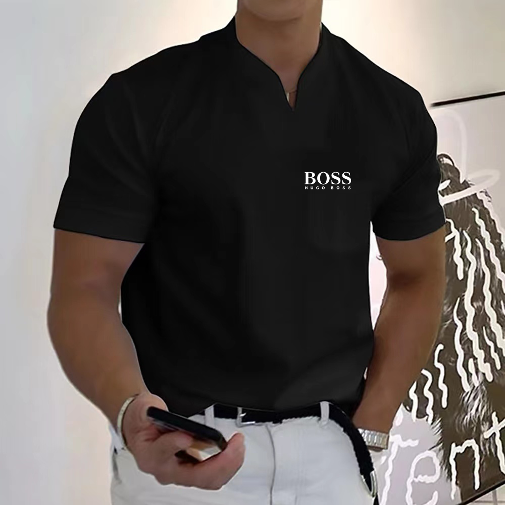 Men's casual short-sleeved handsome top