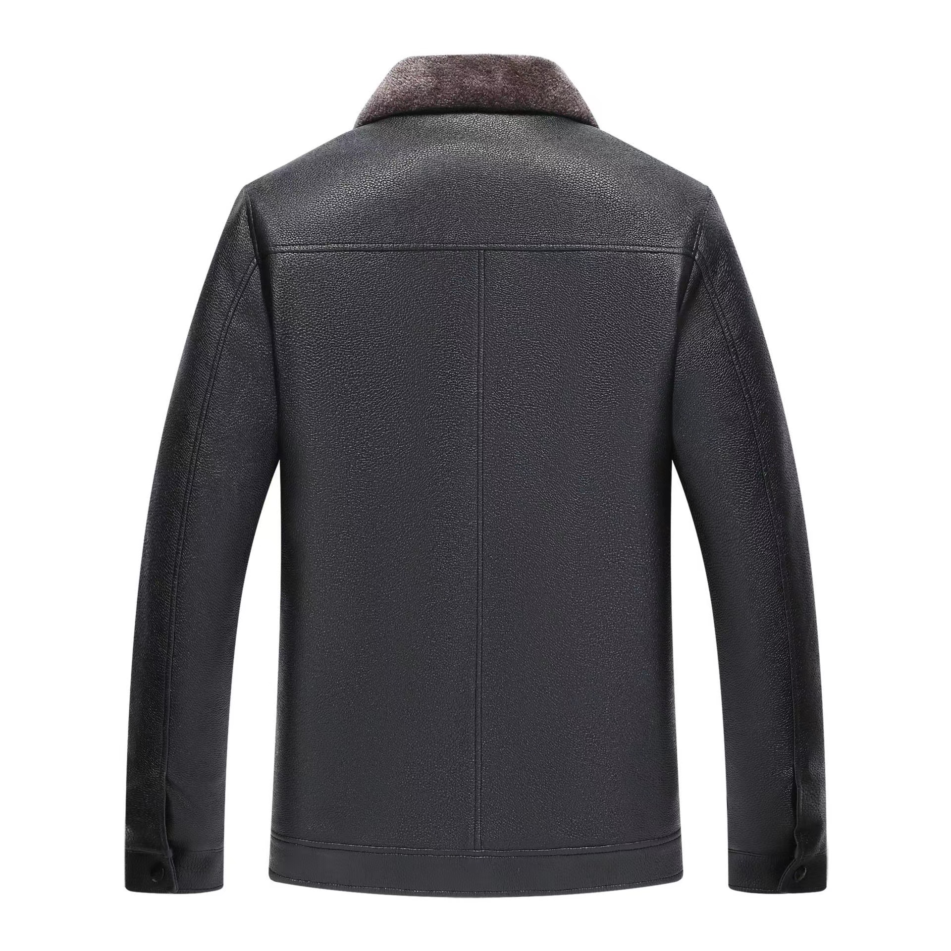 MEN'S WINTER WARM LEATHER JACKET