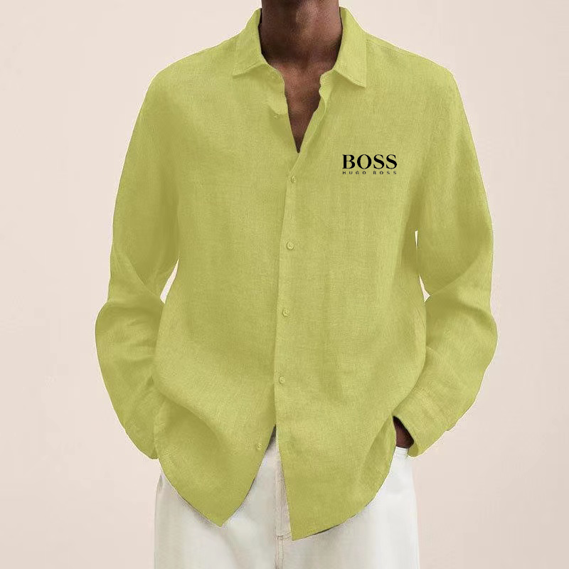 Men's casual long sleeve handsome shirt