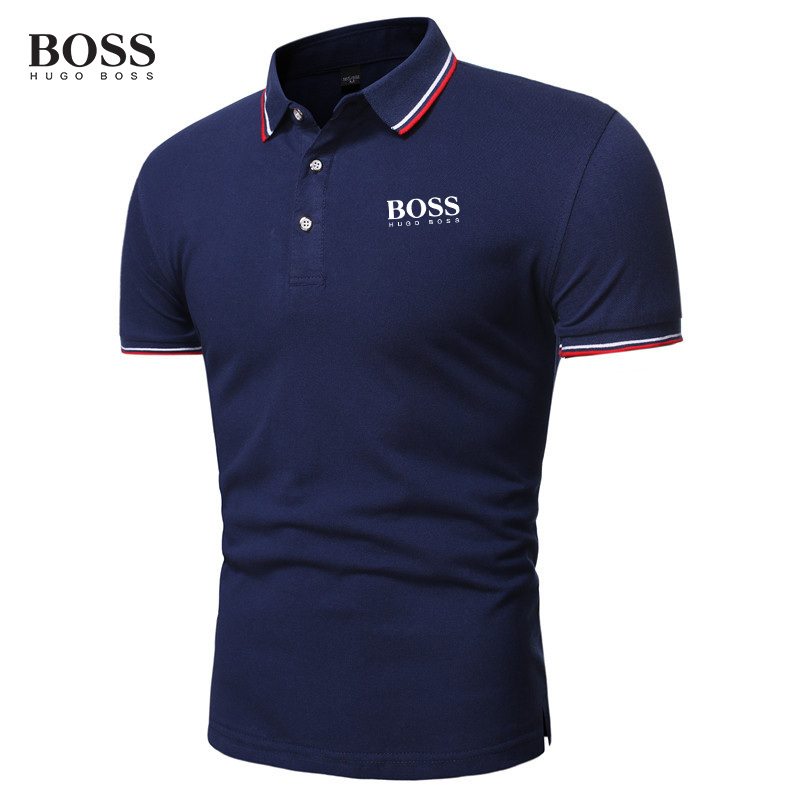 Men's Button Stand Collar Short Sleeve Polo Shirts
