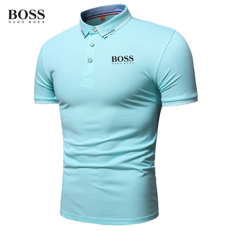 Button Stand Collar Short Sleeve Polo