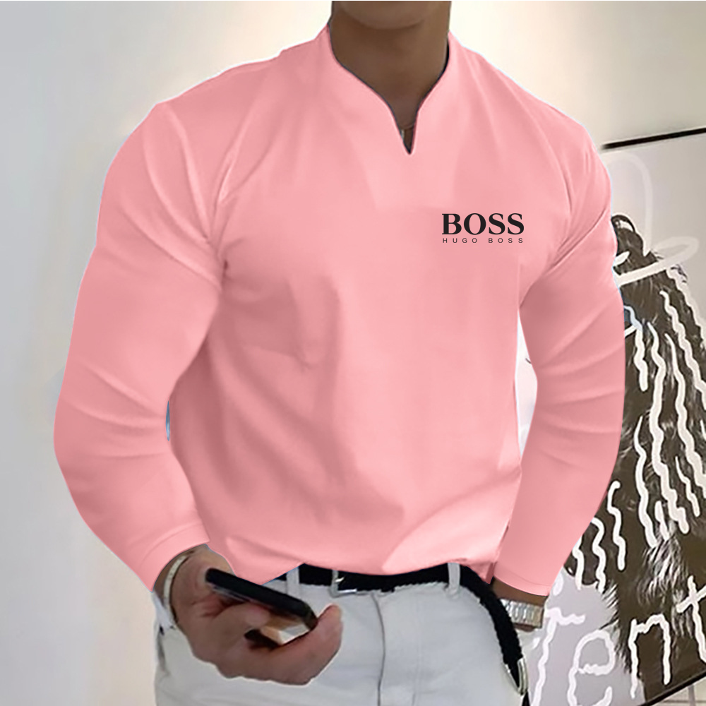 Men's casual long-sleeved handsome top
