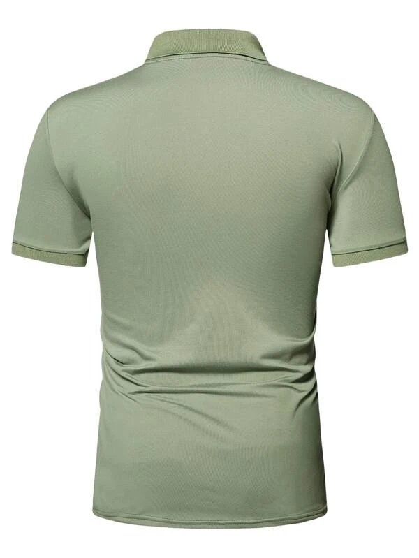 Men's Quarter Zipper Polo Shirt