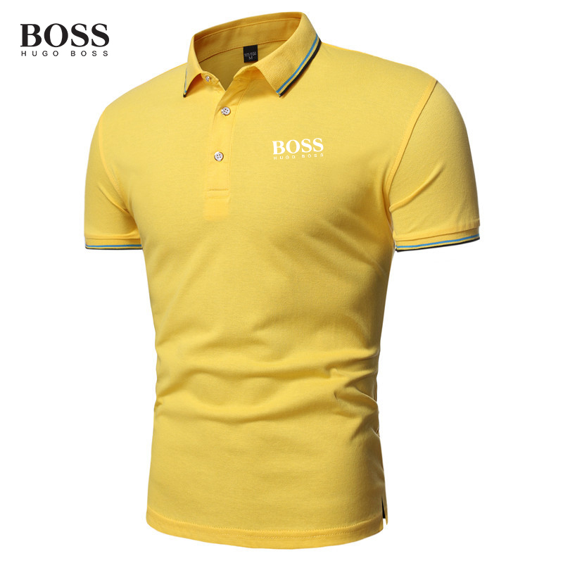 Men's Button Stand Collar Short Sleeve Polo Shirts