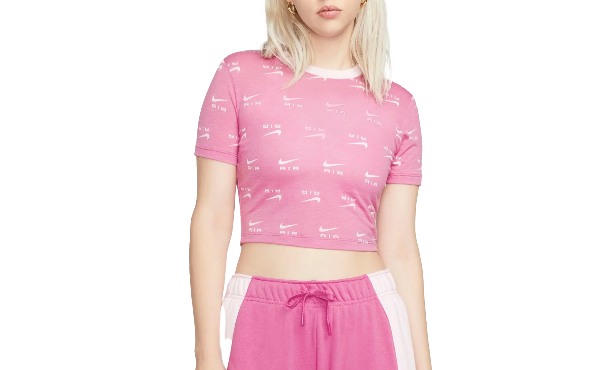 Air Slim-fit Printed Crop T-shirt Womens Style 