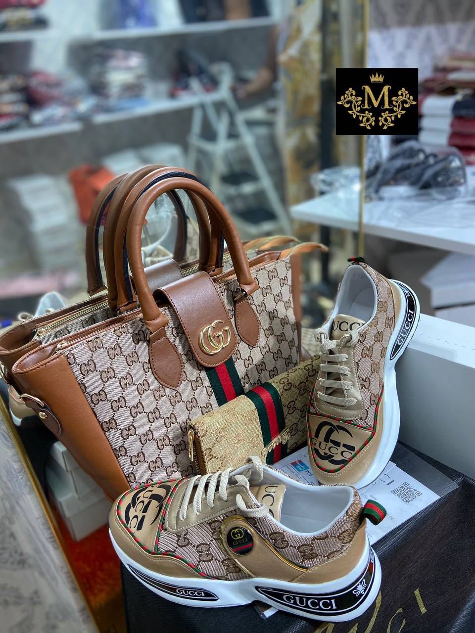 Women's Fashion Handbag，Wallet & Sneakers