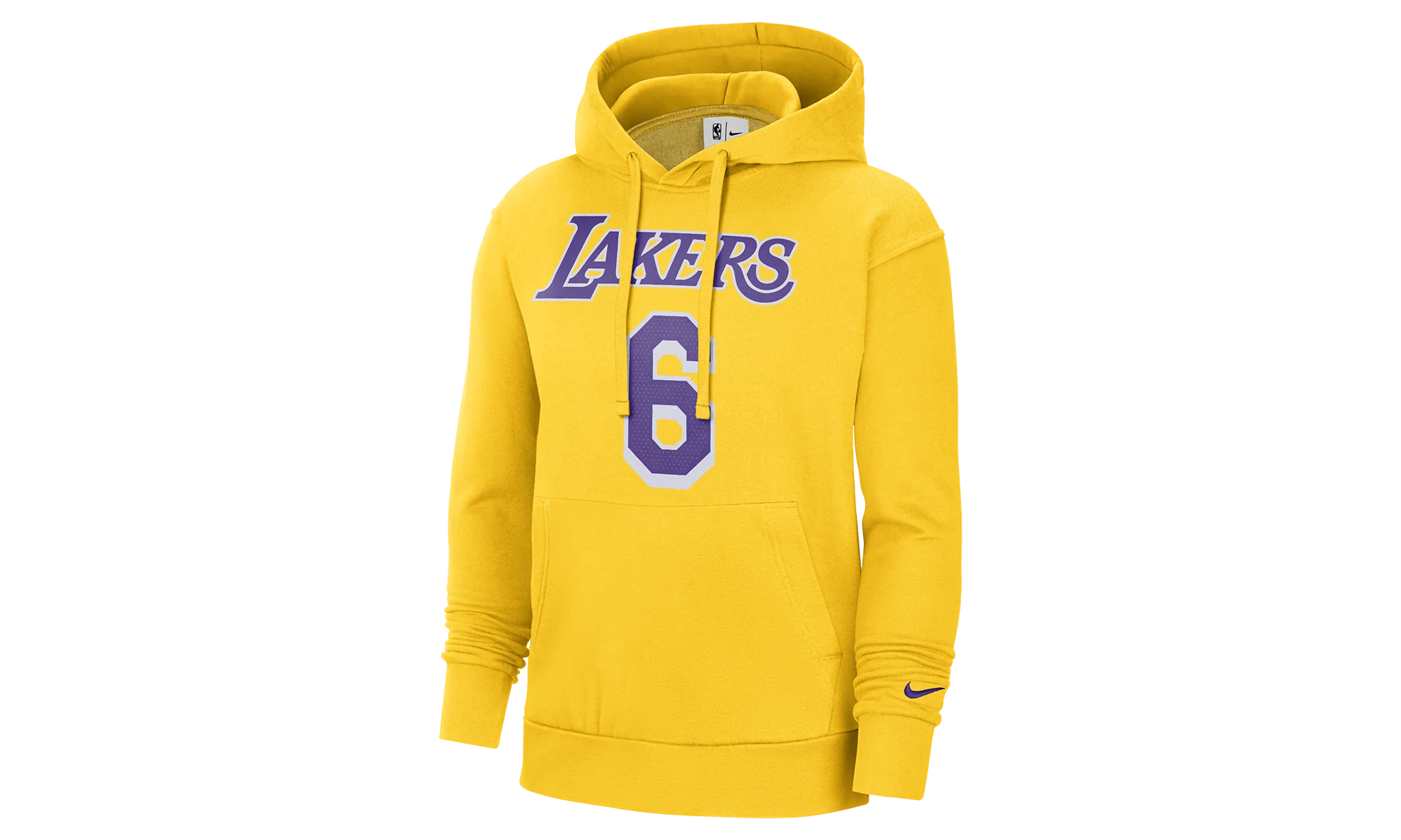 NBA LA LAKERS LEBRON JAMES #6 FLEECE HOODIE 