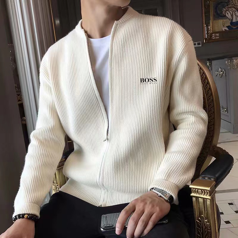 Men's casual knitted sweater coat