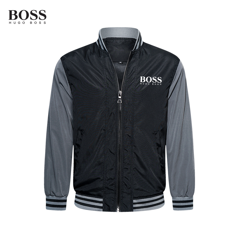 Men's Grey Casual Baseball Jacket