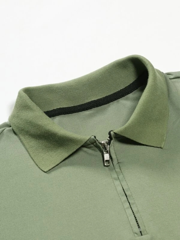 Men's Quarter Zipper Polo Shirt