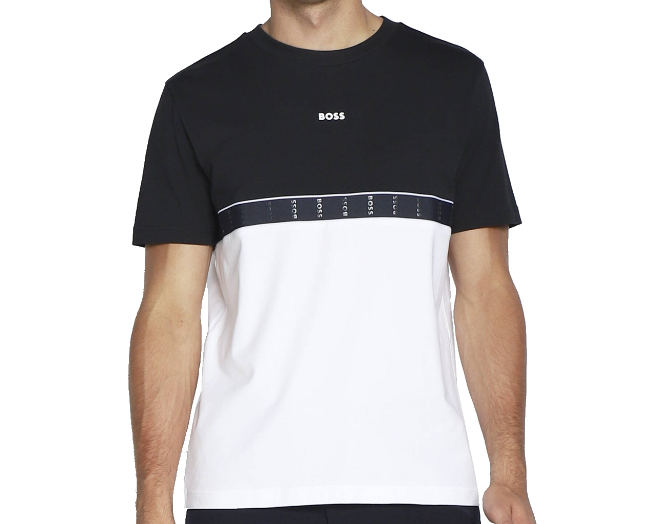 50477241 Tee Tape Crew Neck T-Shirt Blue