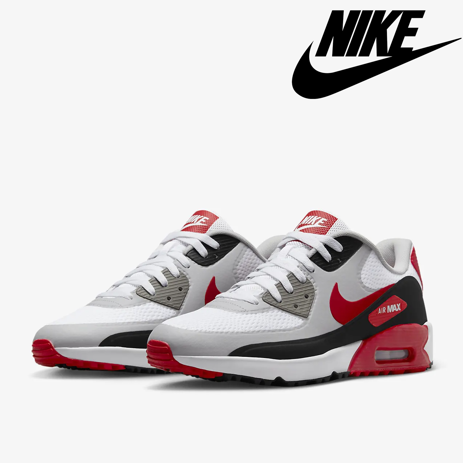 Unisex White Red Sneakers - Air Max 90 G