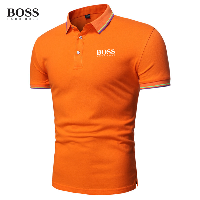 Men's Button Stand Collar Short Sleeve Polo Shirts