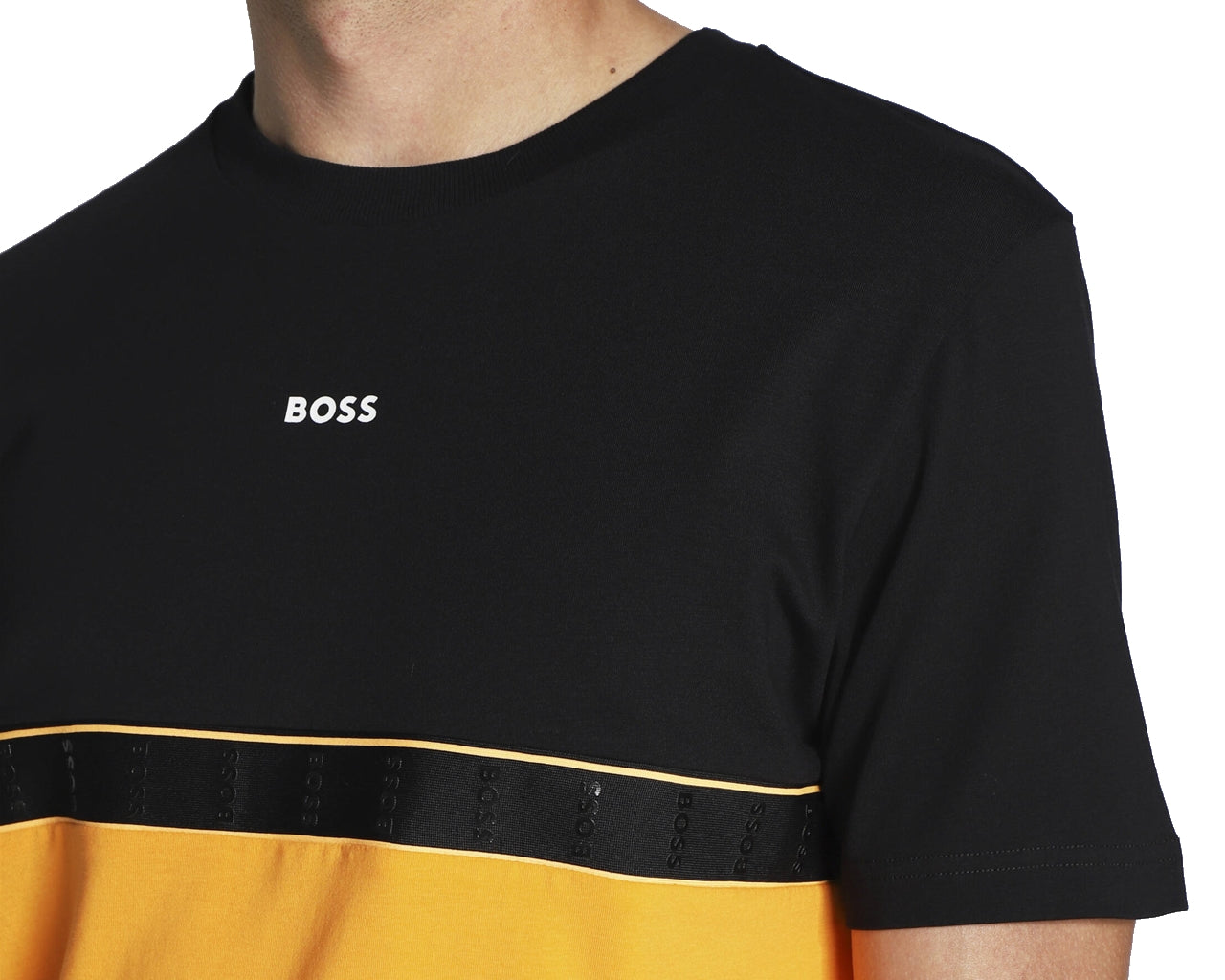 50477241 Tee Tape Crew Neck T-Shirt Black