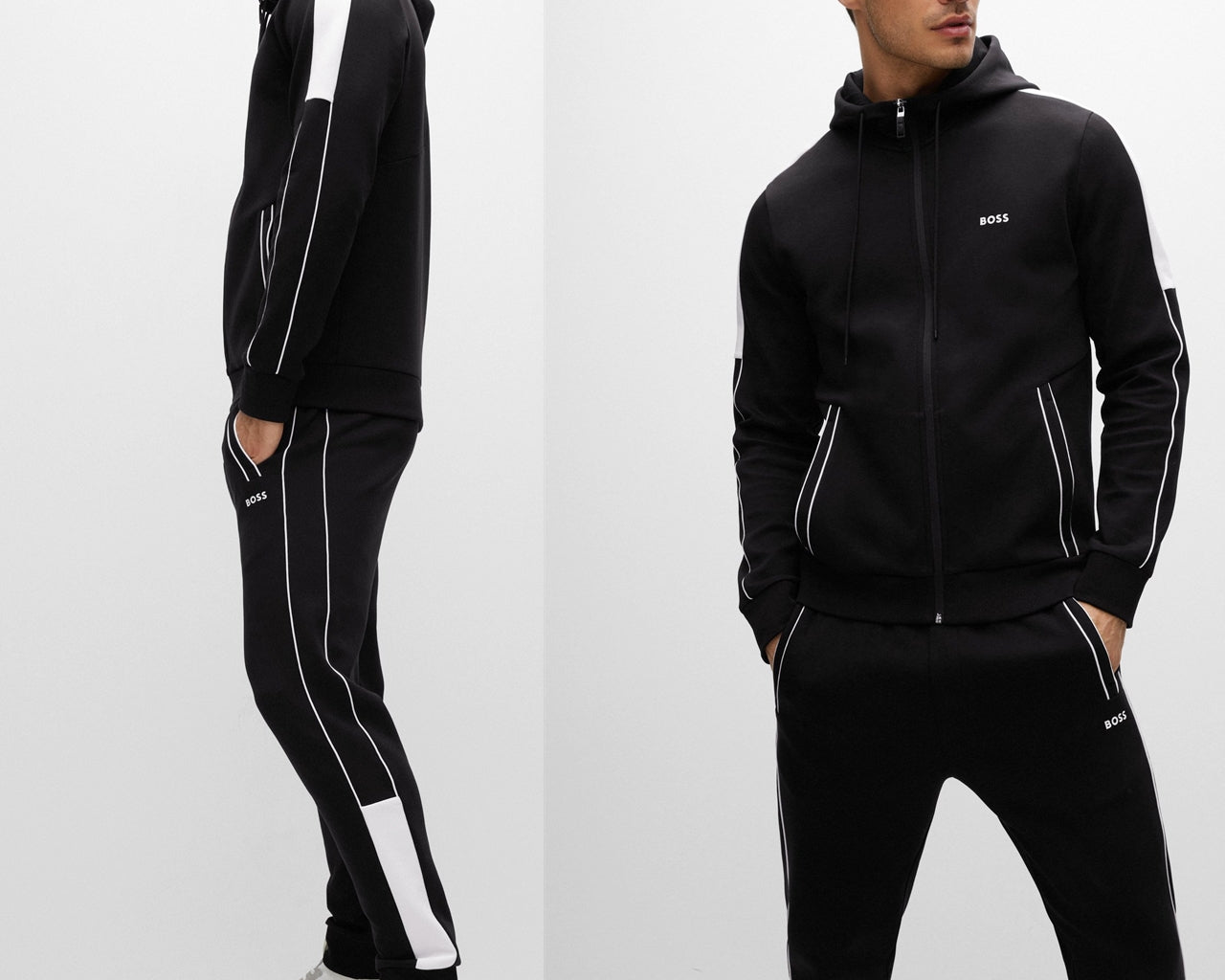 50477193 001 Hooded Tracksuit set Black