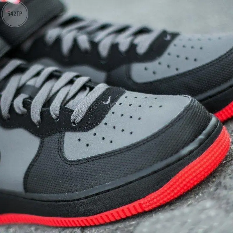 Black Grey Mid Sneakers