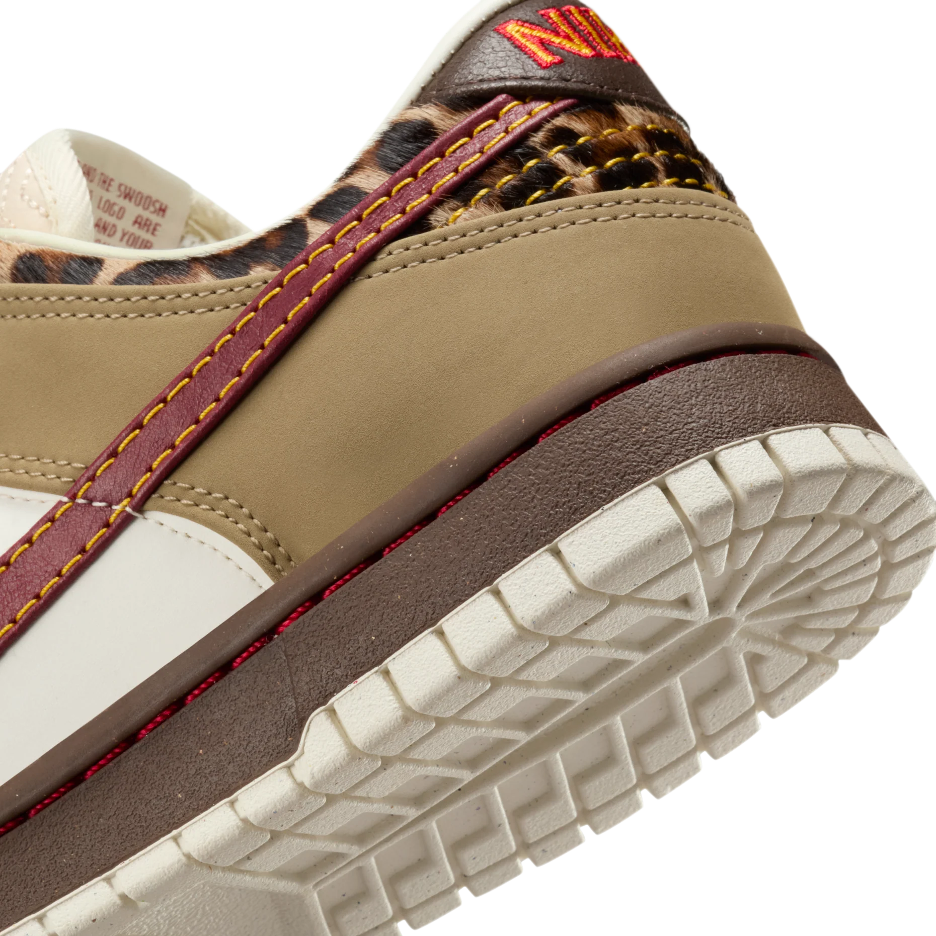 Nike Dunk Low Retro Khaki Team Red Pearl White