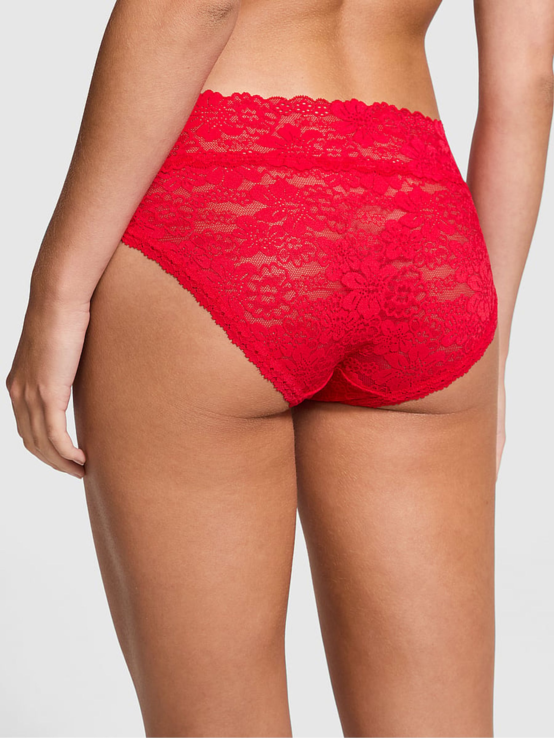 Red Pepper Hipster Floral Lace Knickers
