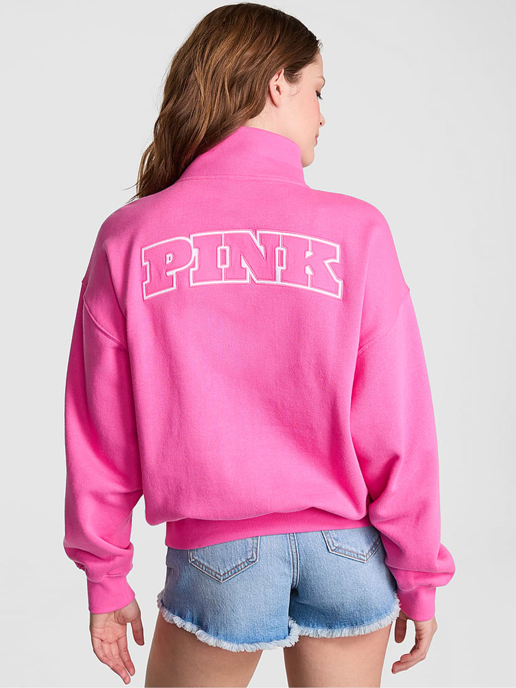 Pink Gossip Half Zip Sweatshirt