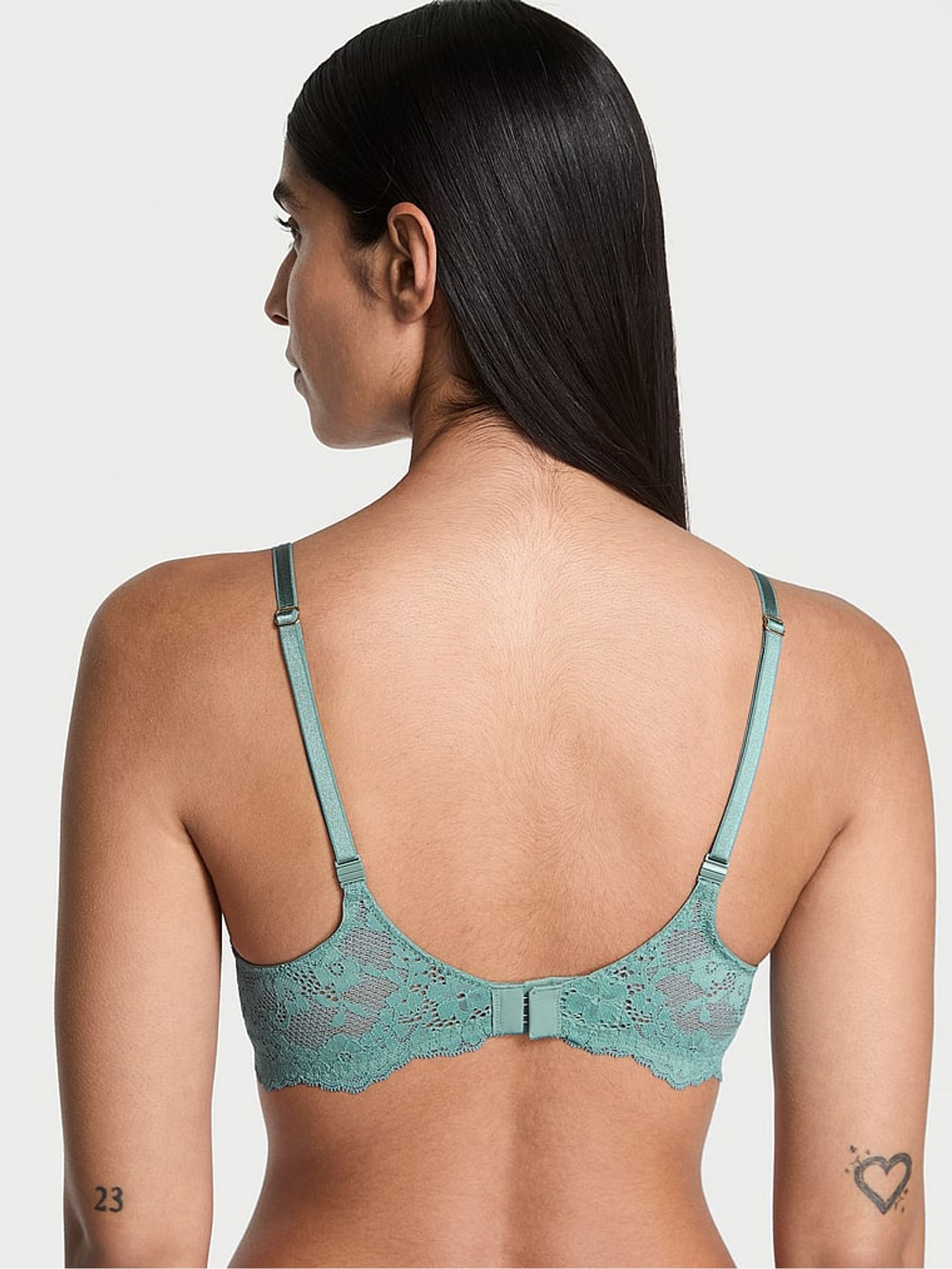 Arctic Green Push Up Lace Bra