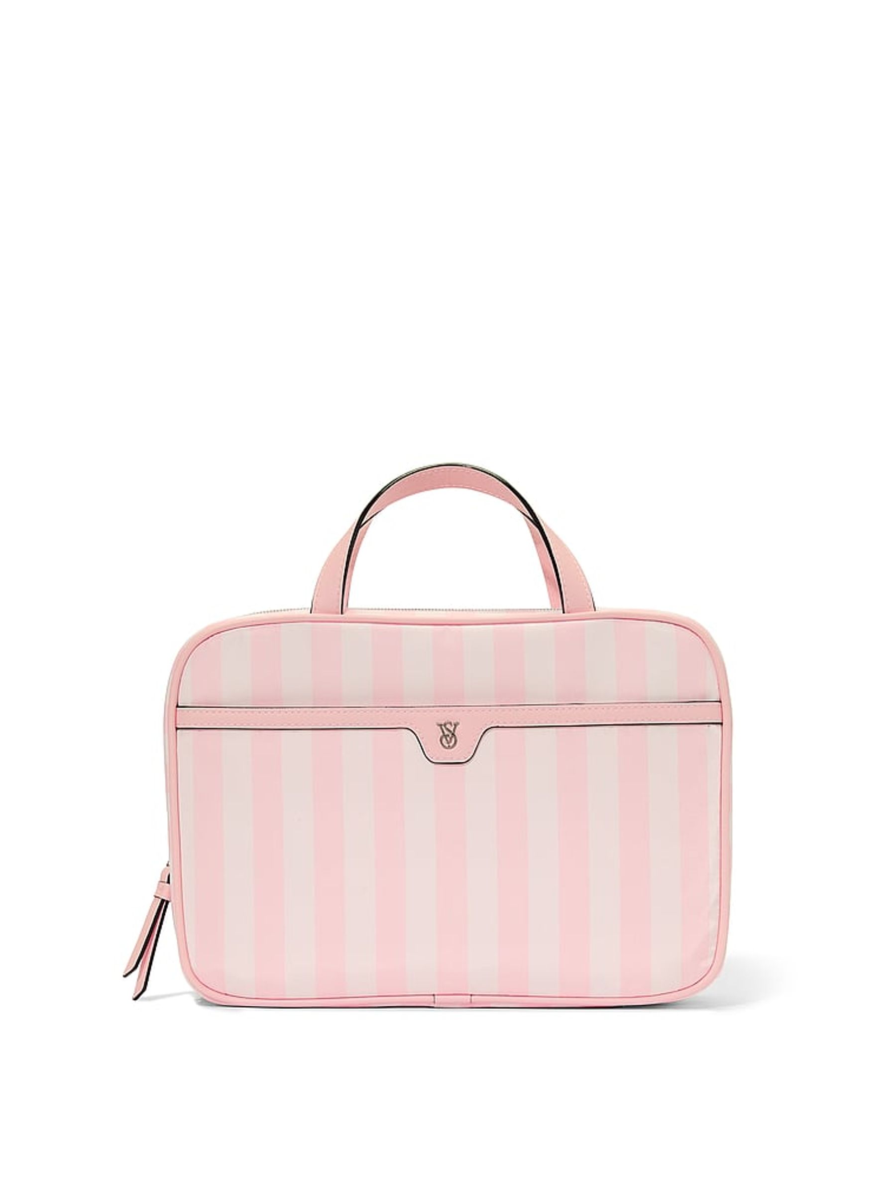 Iconic Stripe Pink Jetsetter Hanging Makeup Bag