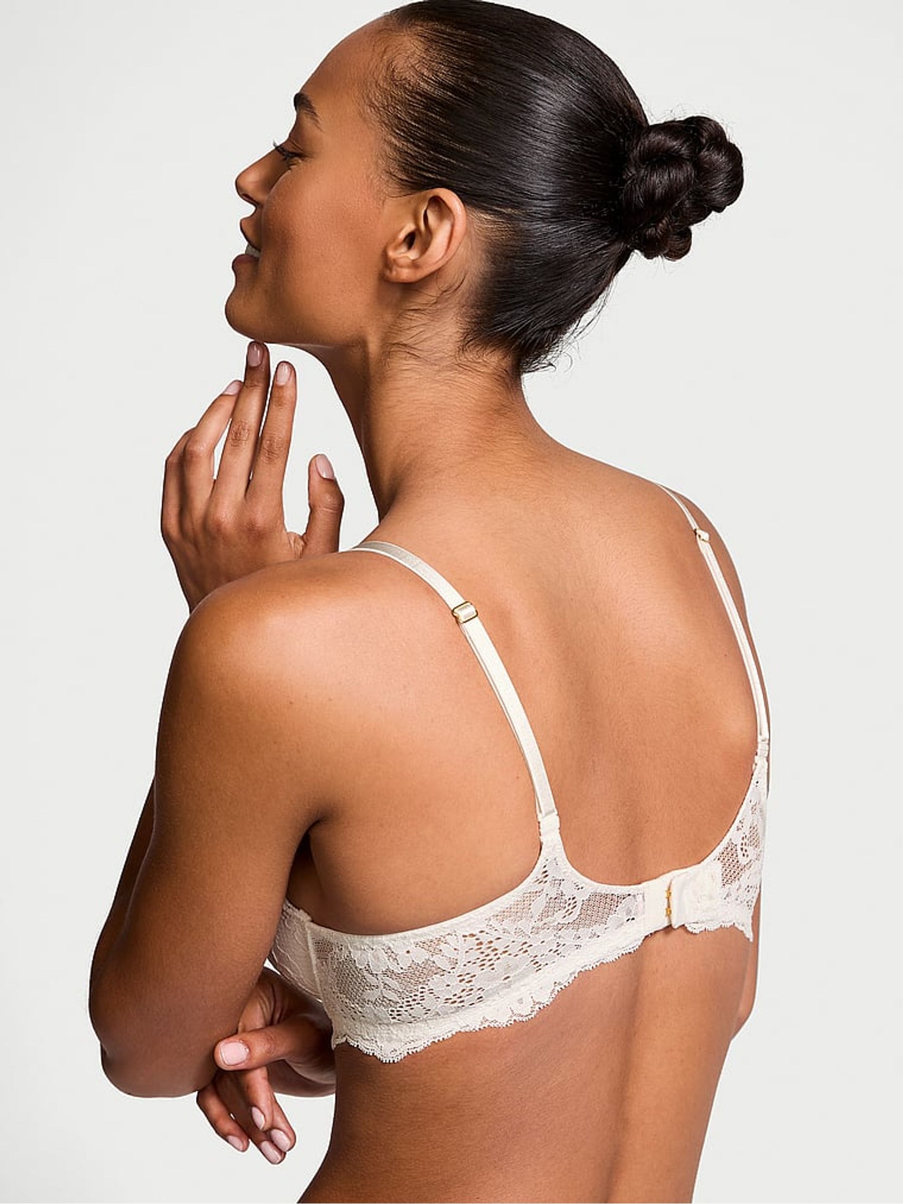 Coconut White Push Up Lace Bra