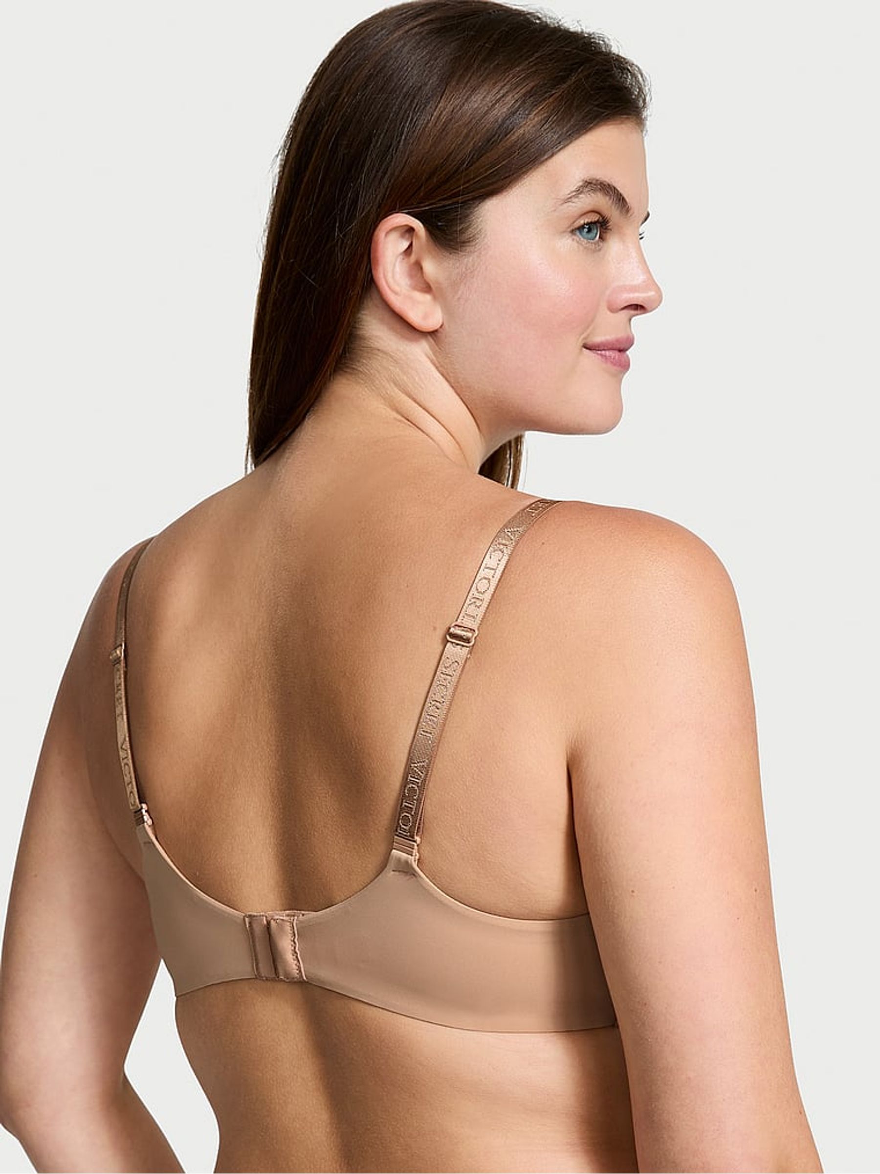Praline Nude Logo Strap Non Wired Lightly Lined Bra