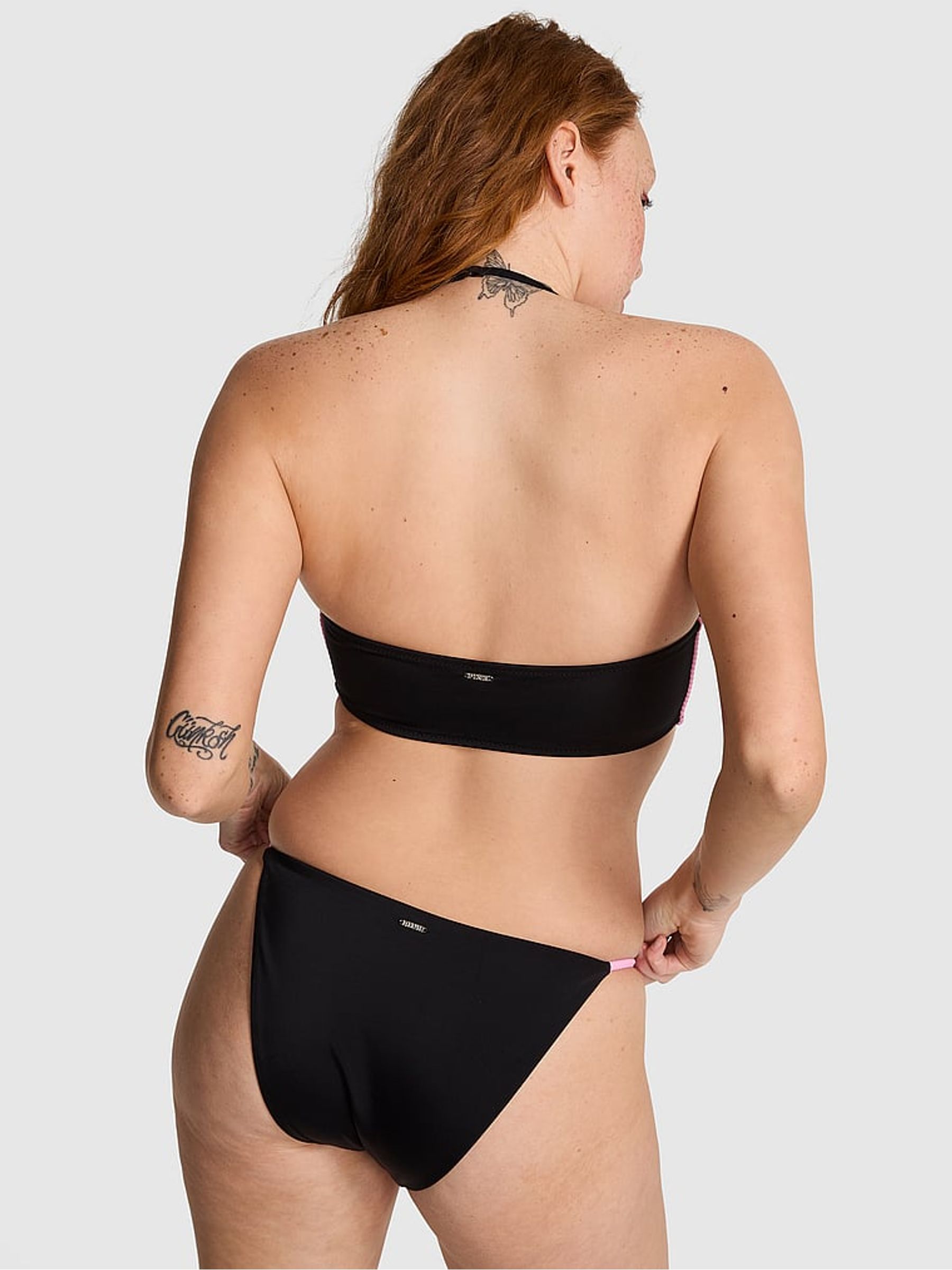 Black Cheeky Braided Bikini Bottoms