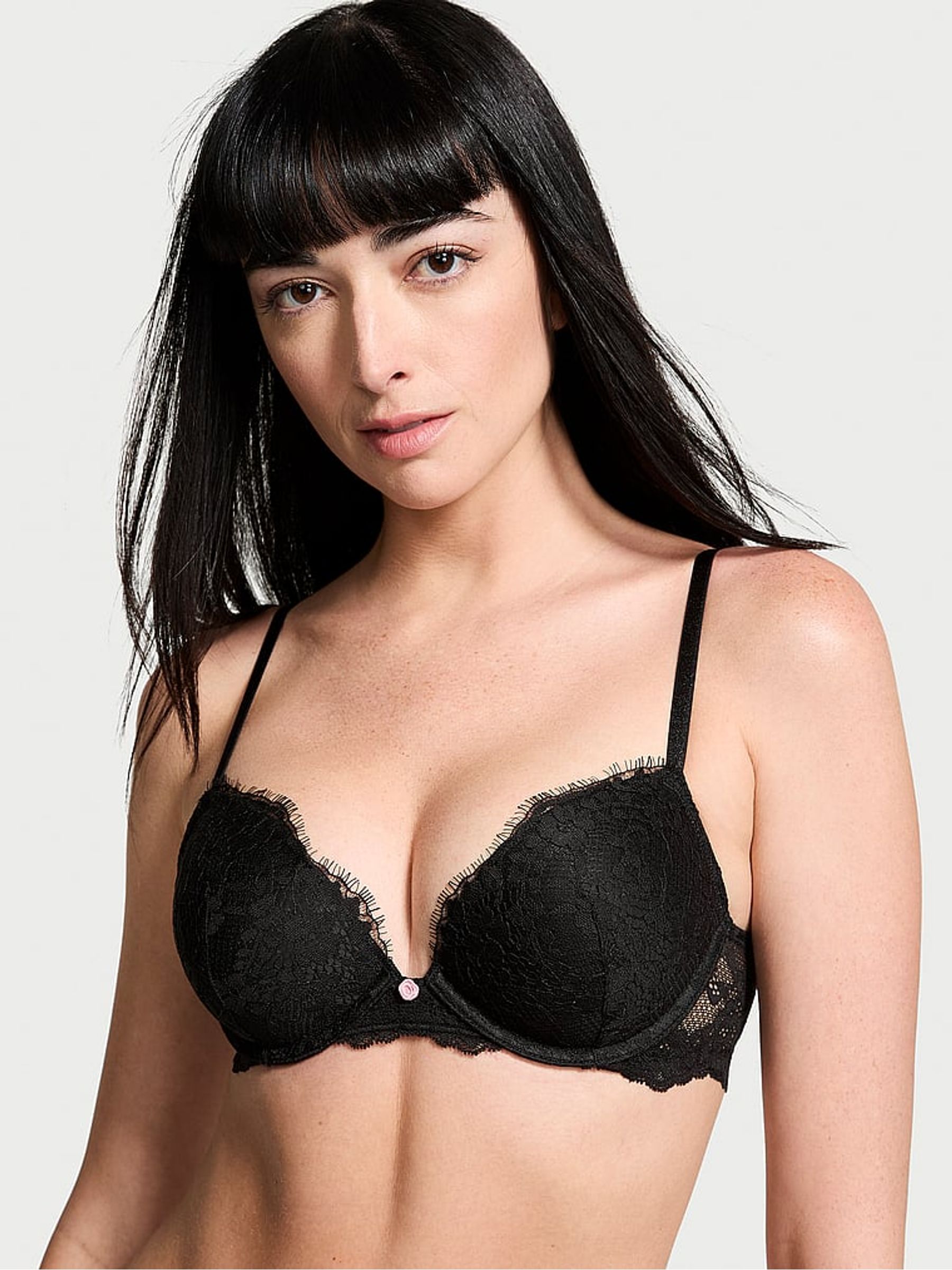 Black Push Up Lace Bra