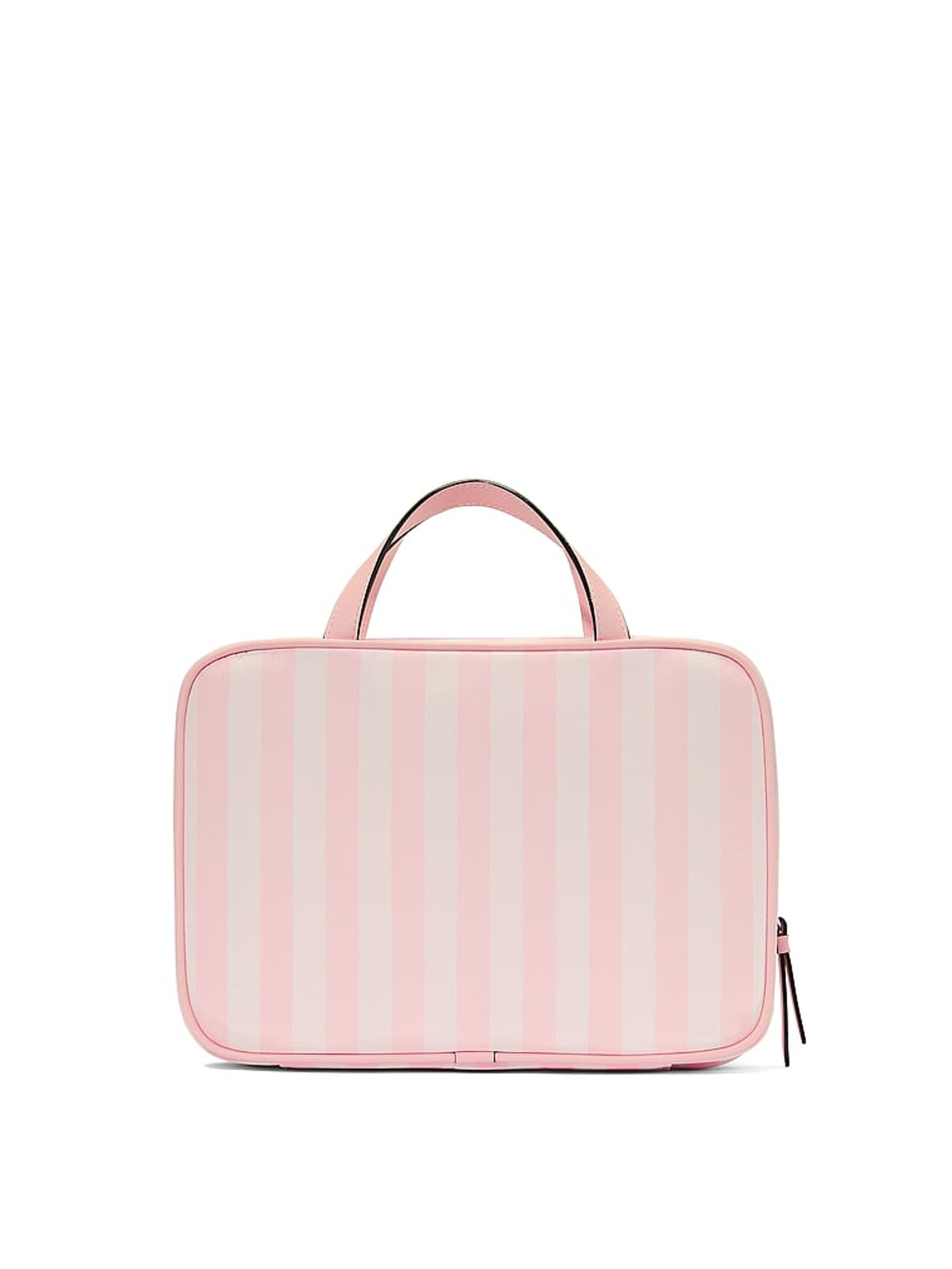 Iconic Stripe Pink Jetsetter Hanging Makeup Bag