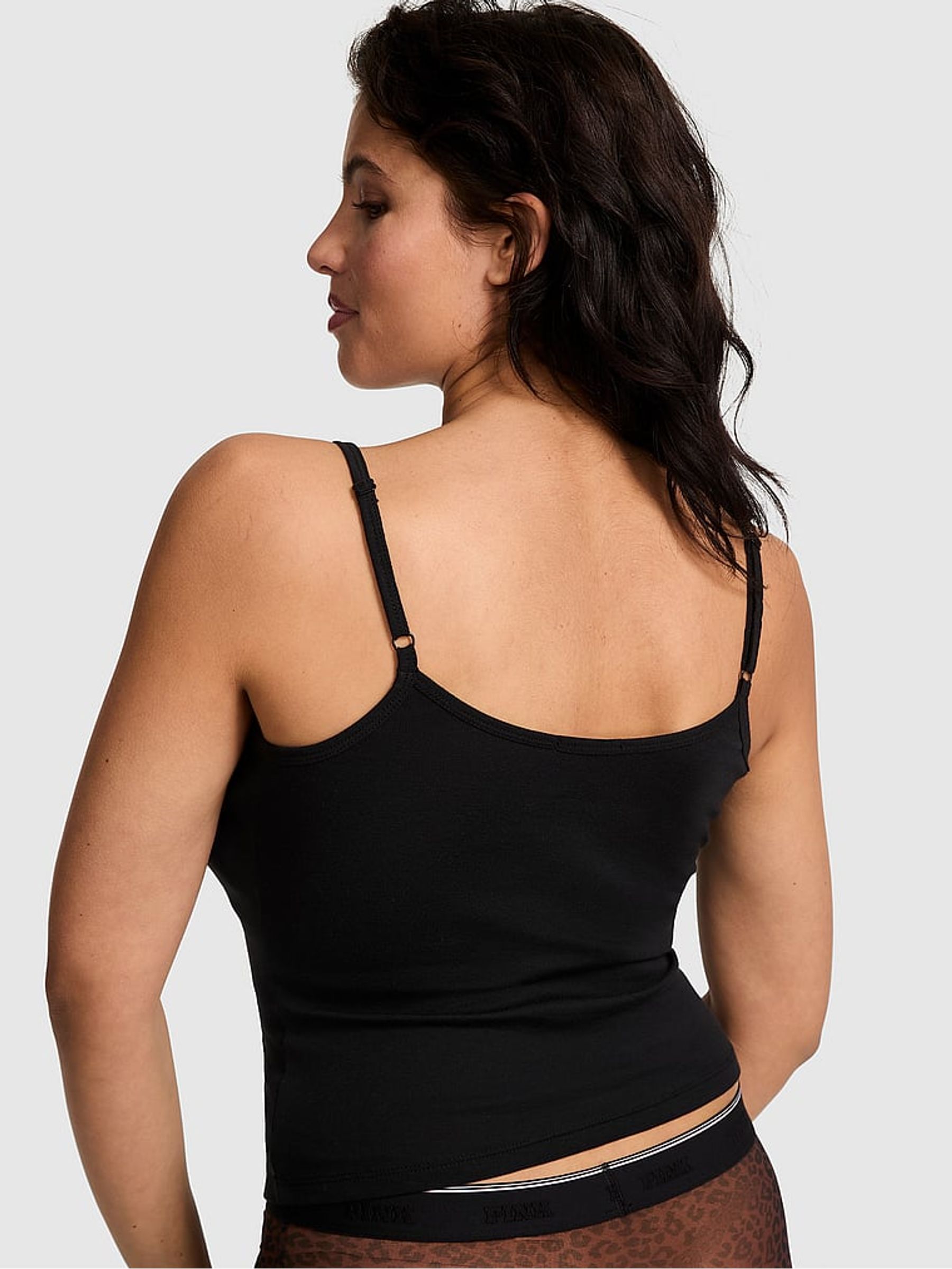 Black Charm Keyhole Cami Top