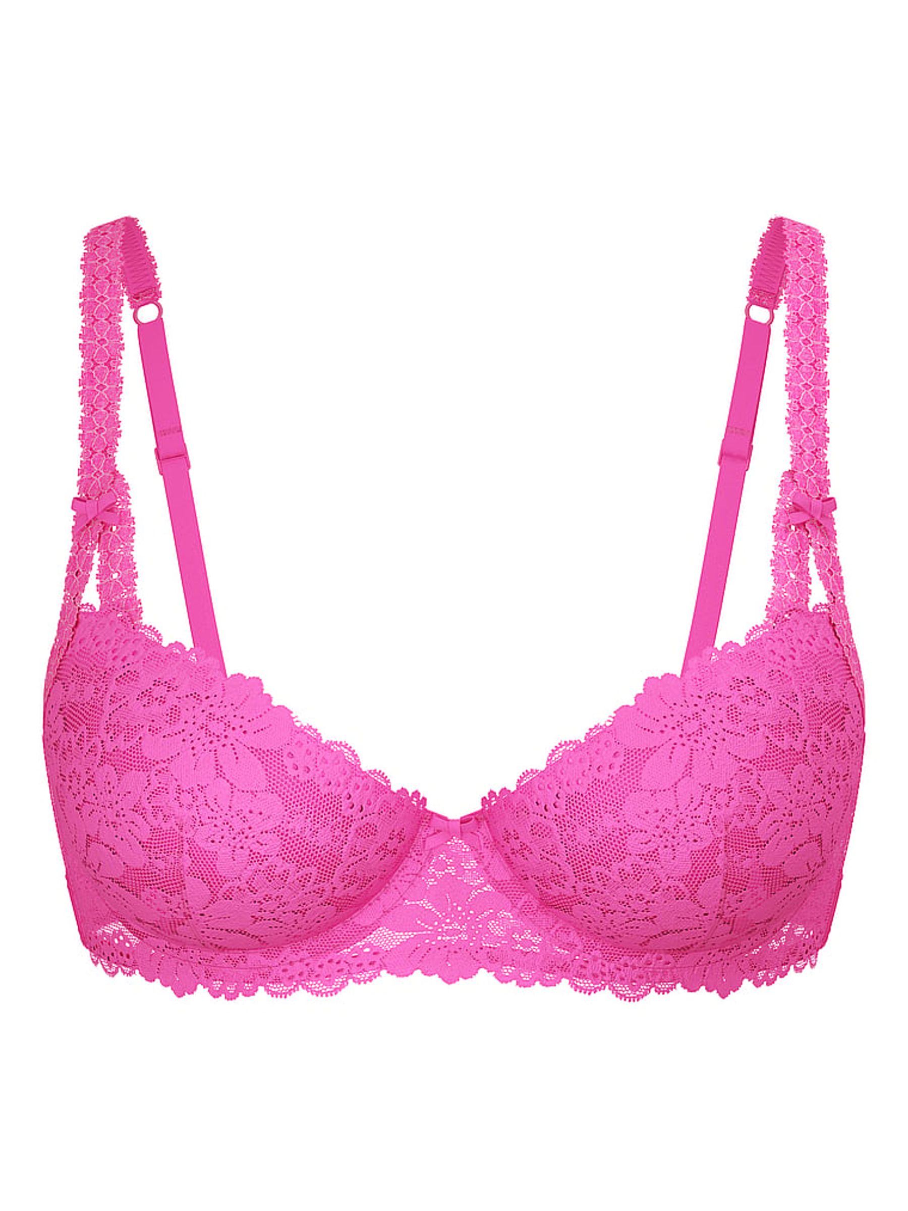 Pink Gossip Lace Lightly Lined Balcony Bra
