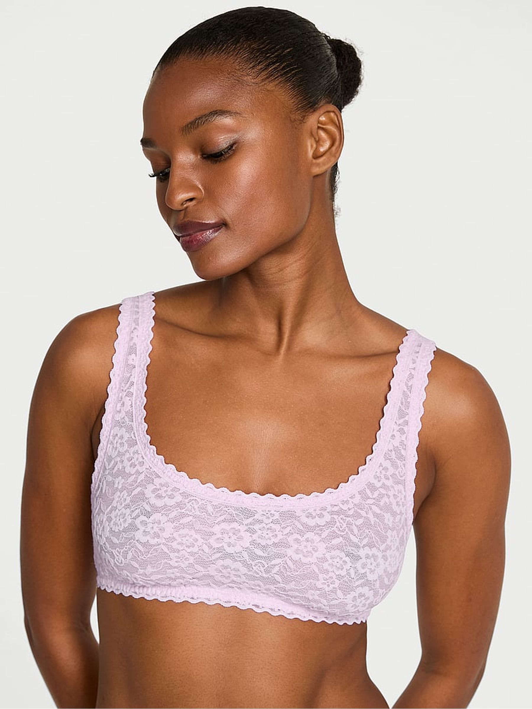 Delicate Violet Purple Sexy Tee Lace Scoop Bralette