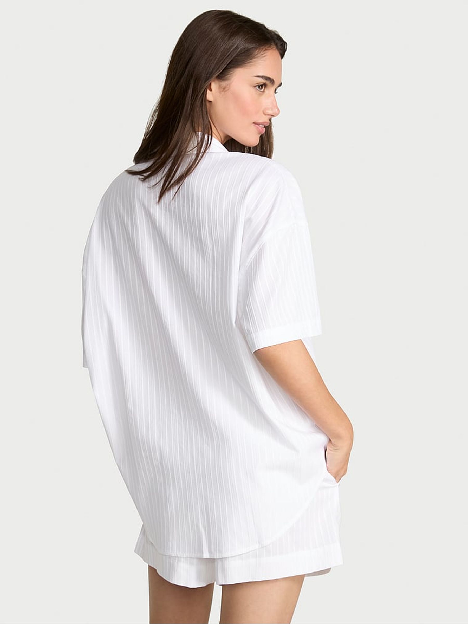 White Cotton Modal Short Pyjama Set