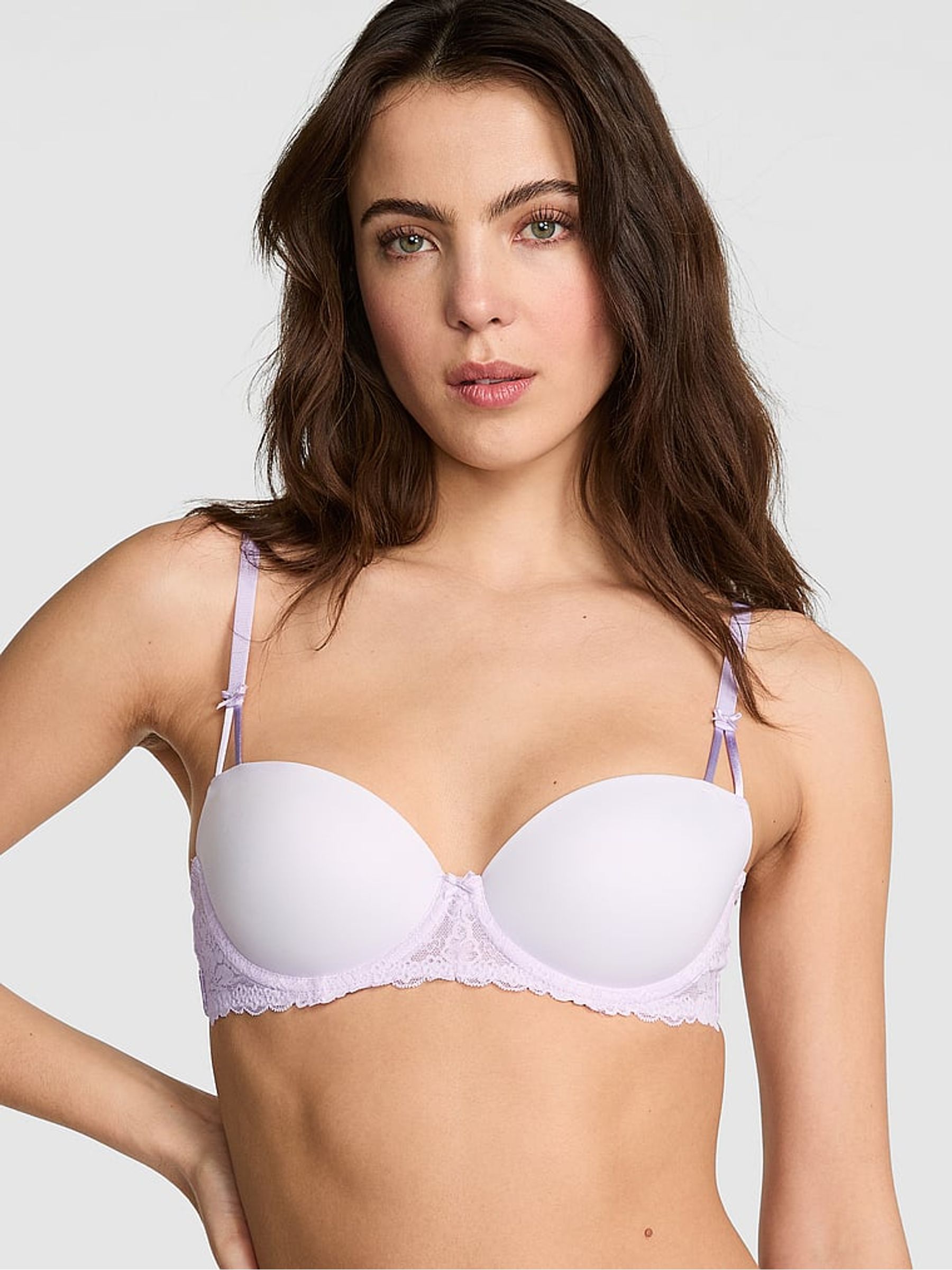 Purple Whisper Push Up Balcony Bra