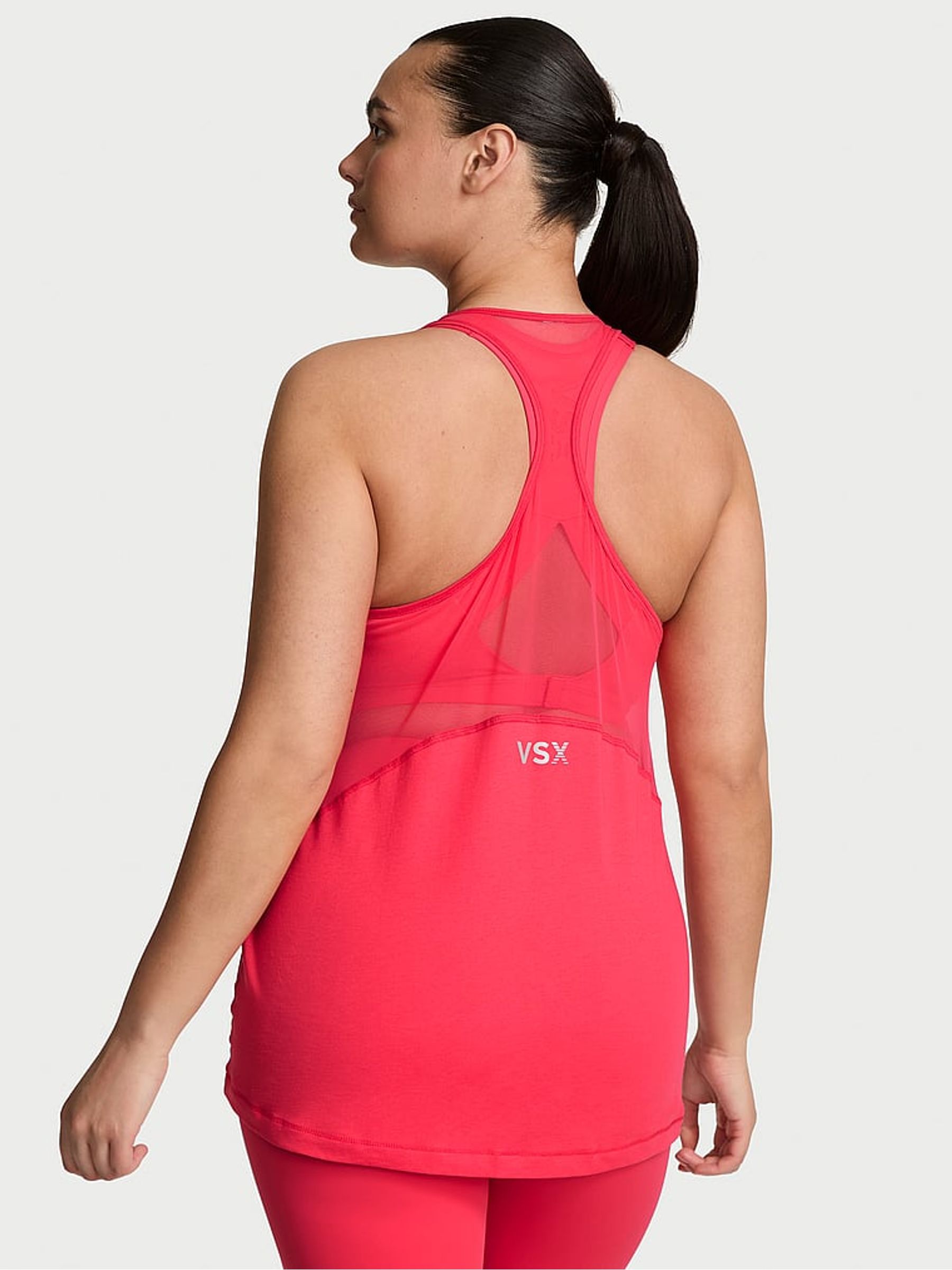 Pink Island Racerback Mesh Tank Top