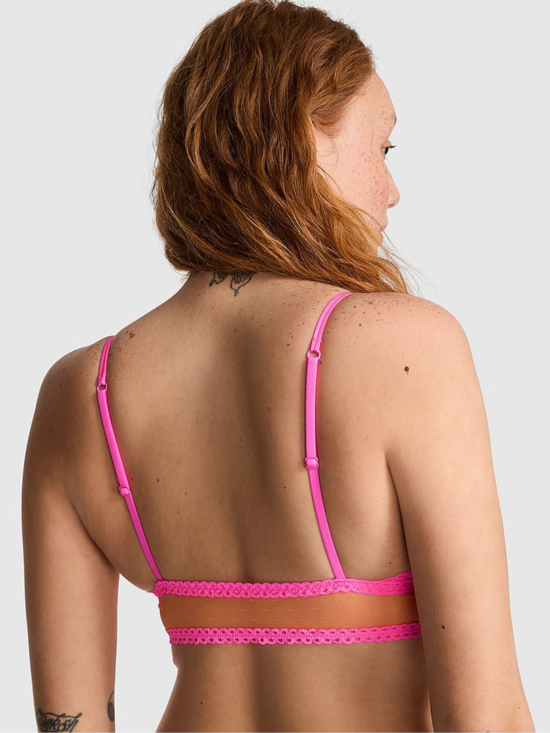 Vitamin C Orange Triangle Lace Bralette