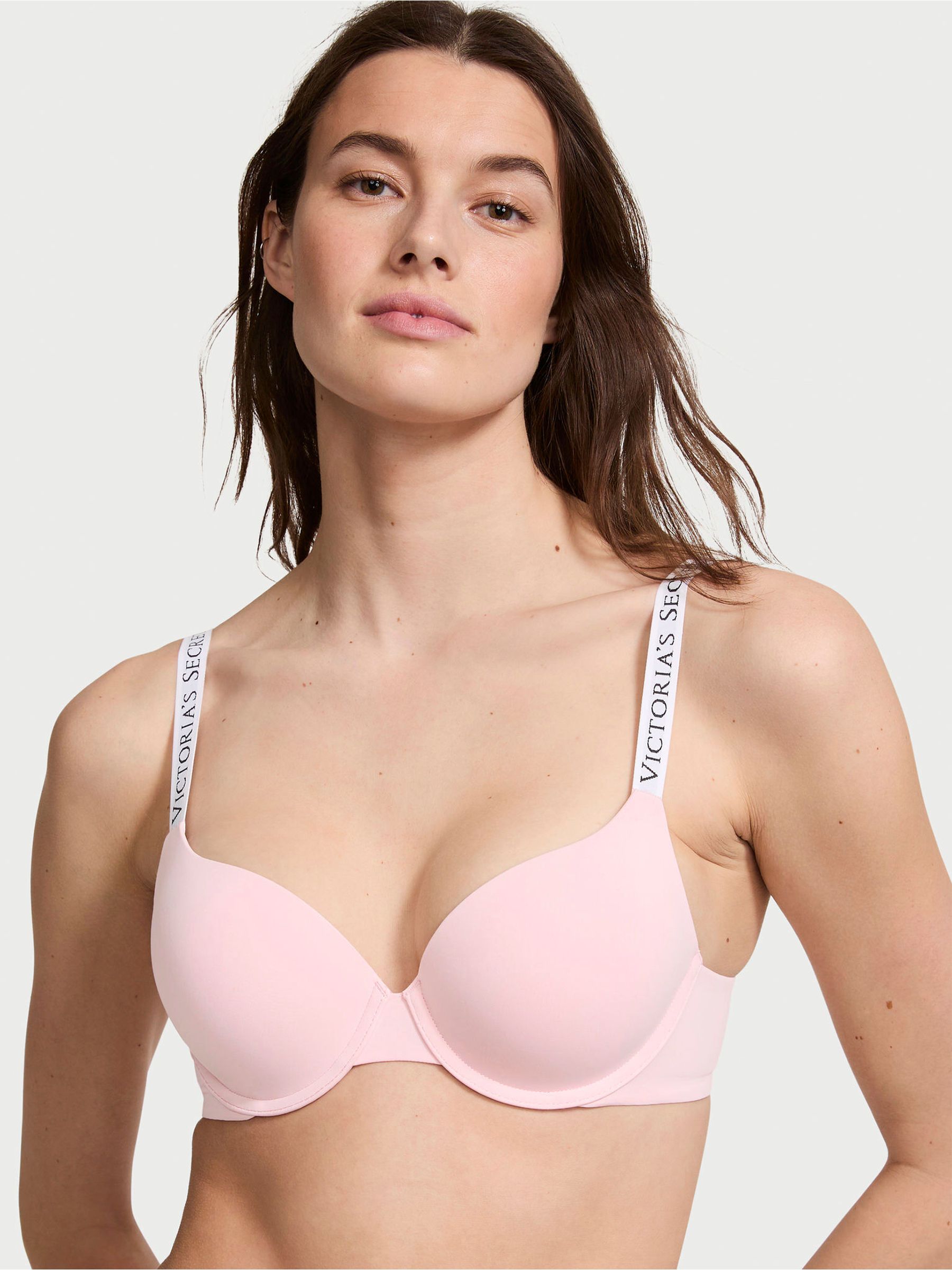 Pretty Blossom Pink and White Full Cup Push Up Bra