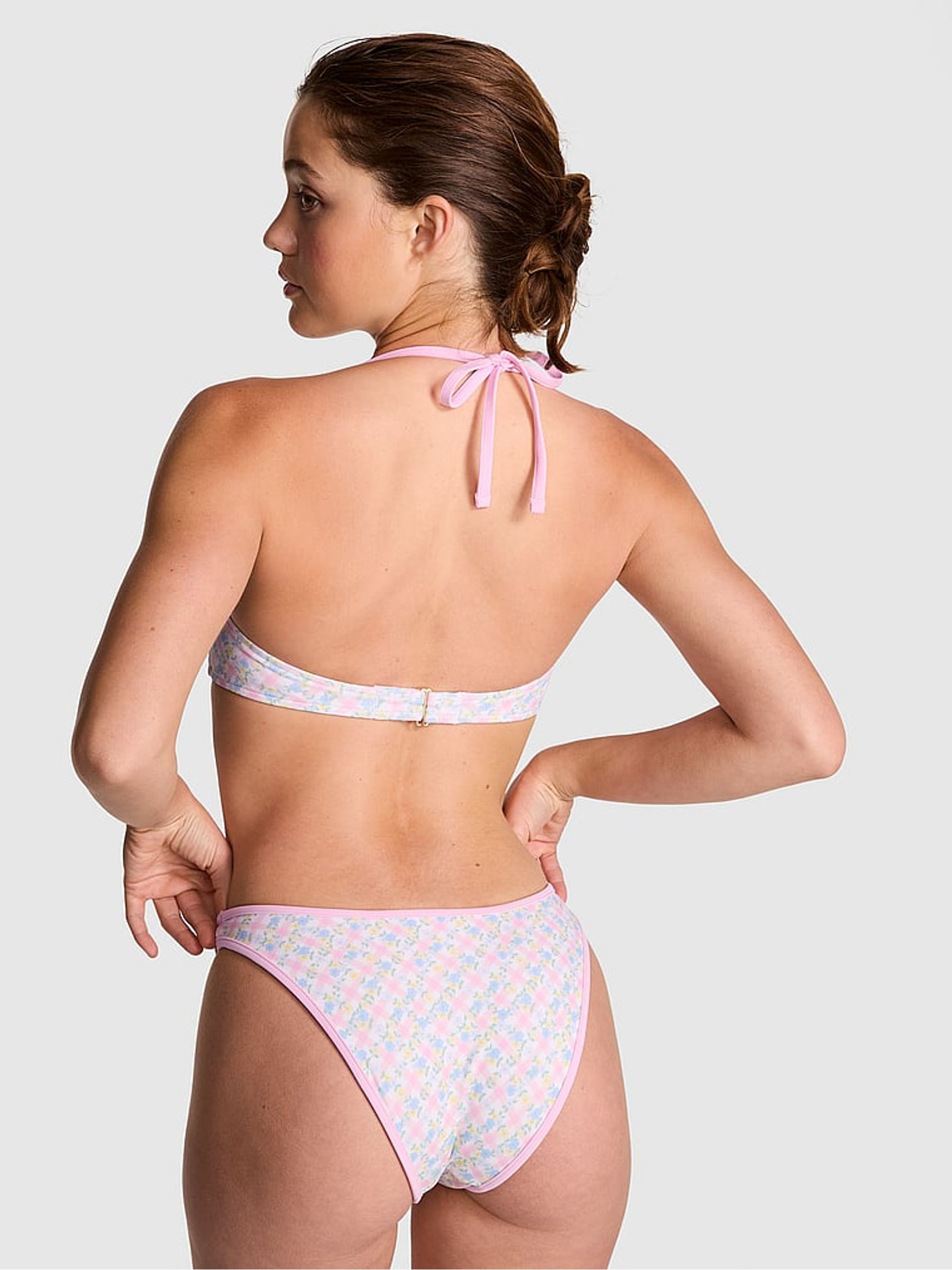 Daisy Pink Gingham Wired Bikini Top