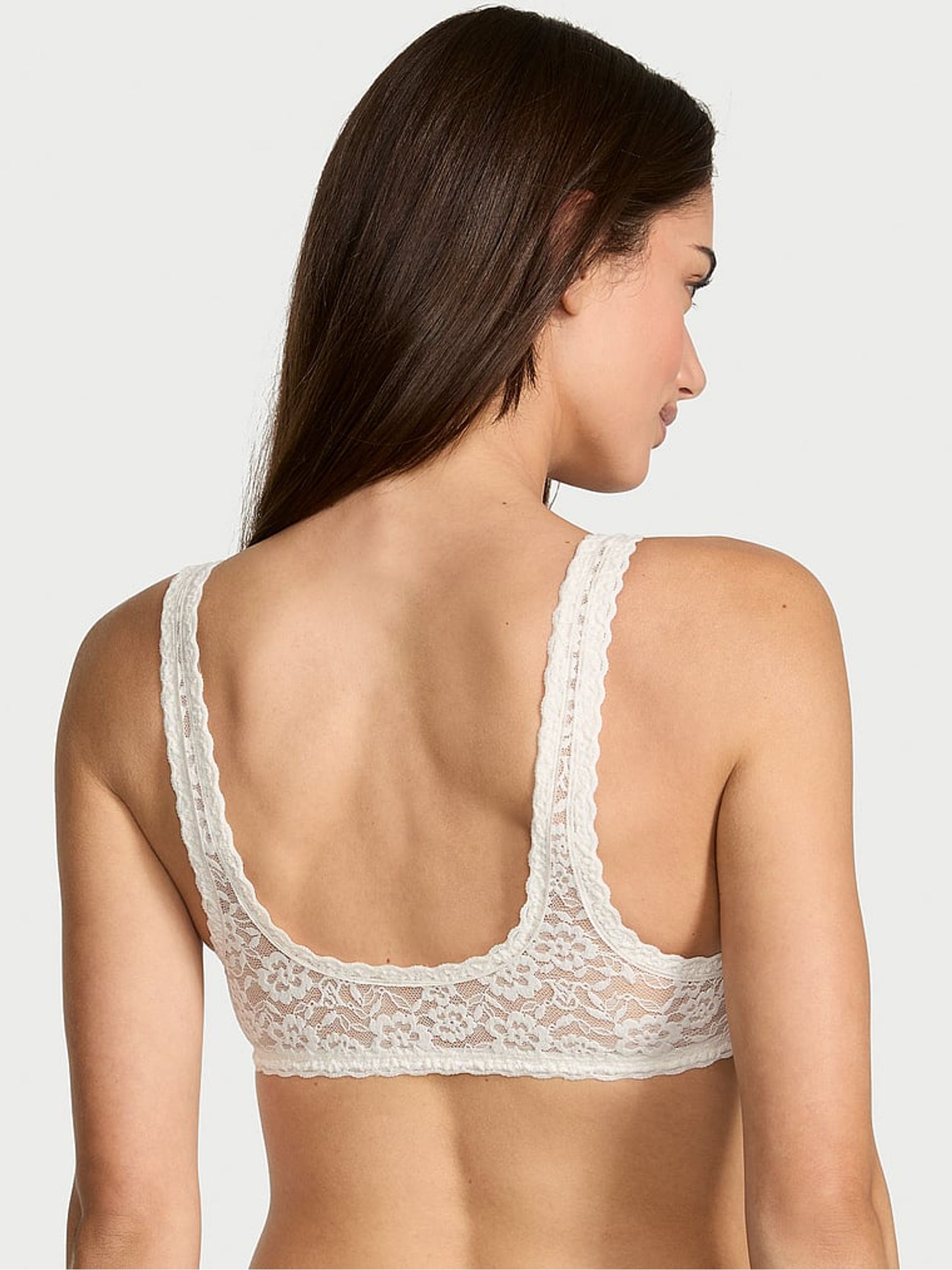 Coconut White Sexy Tee Lace Scoop Bralette