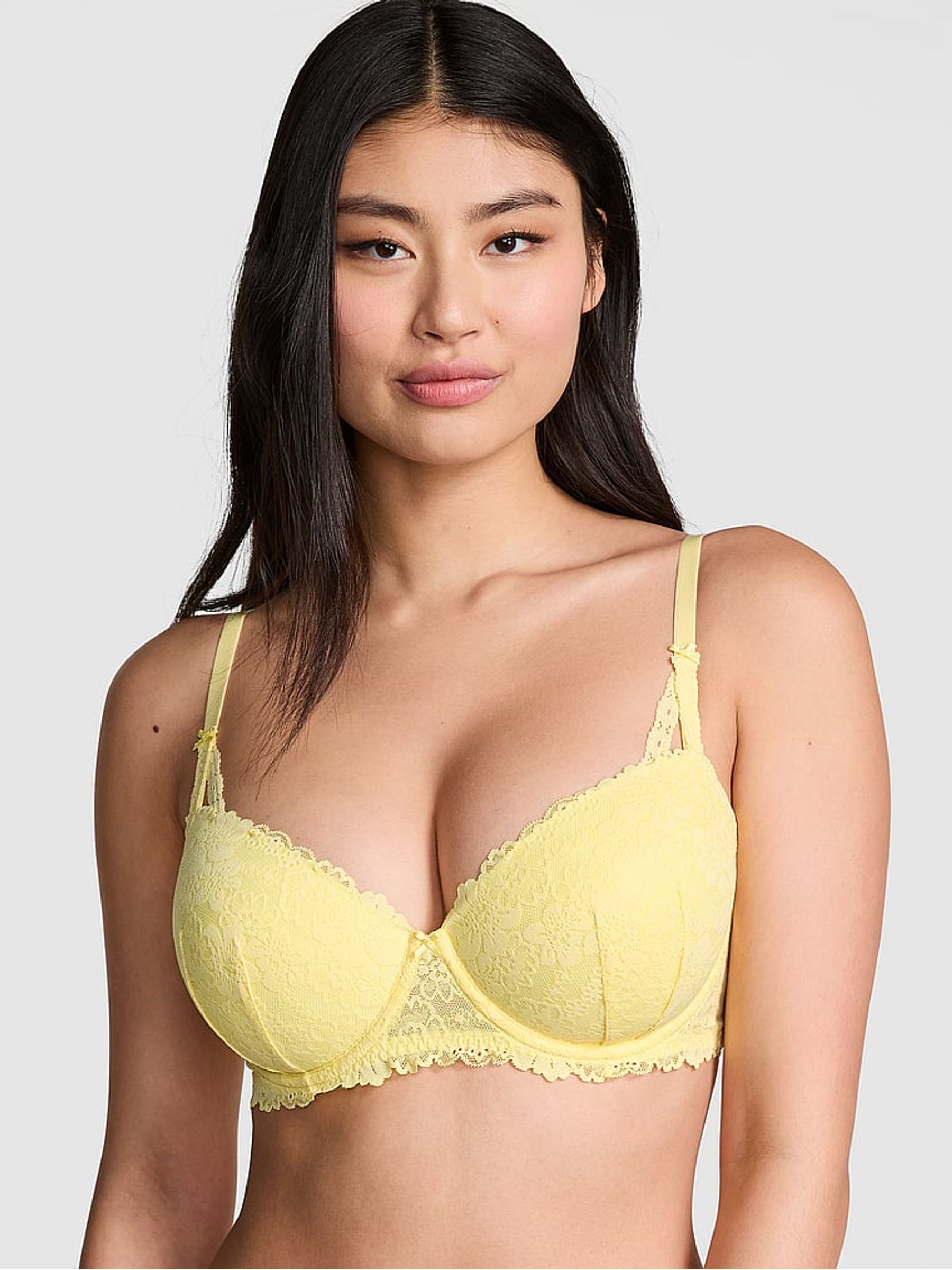 Mellow Yellow Lace Lightly Lined Balcony Bra