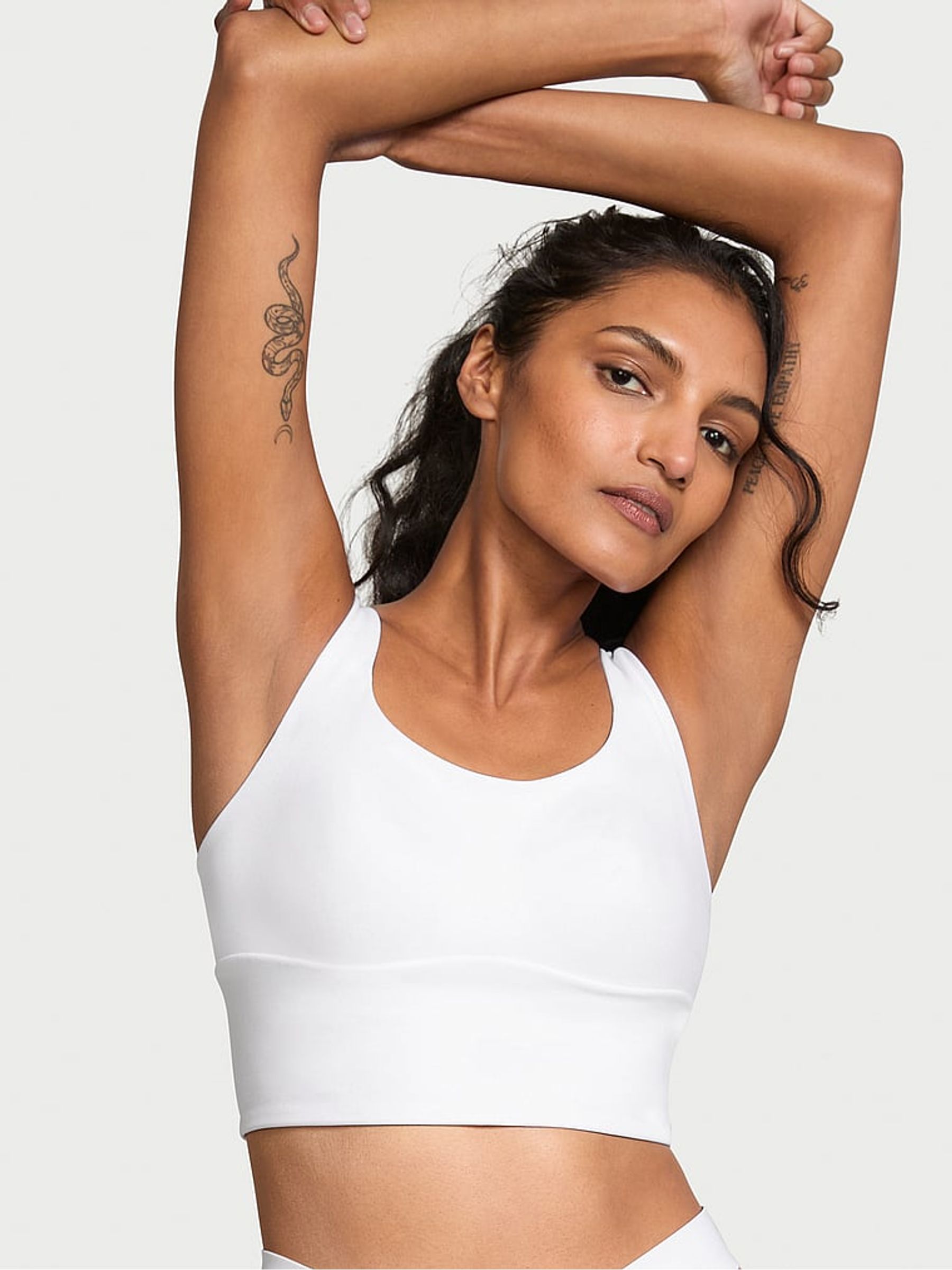 White Cross Back Mesh Sports Bra