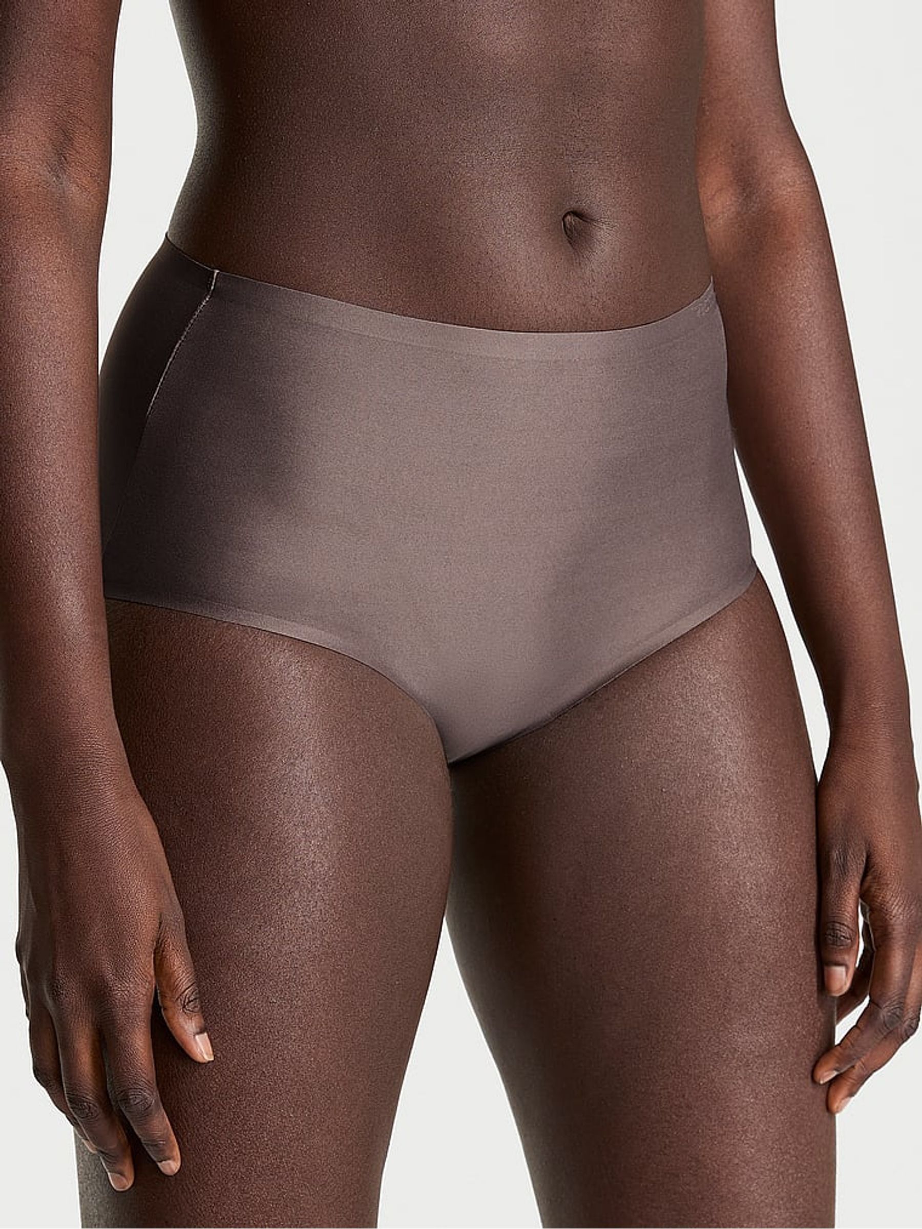 Cloudy Grey Brief Mid-Rise Knickers