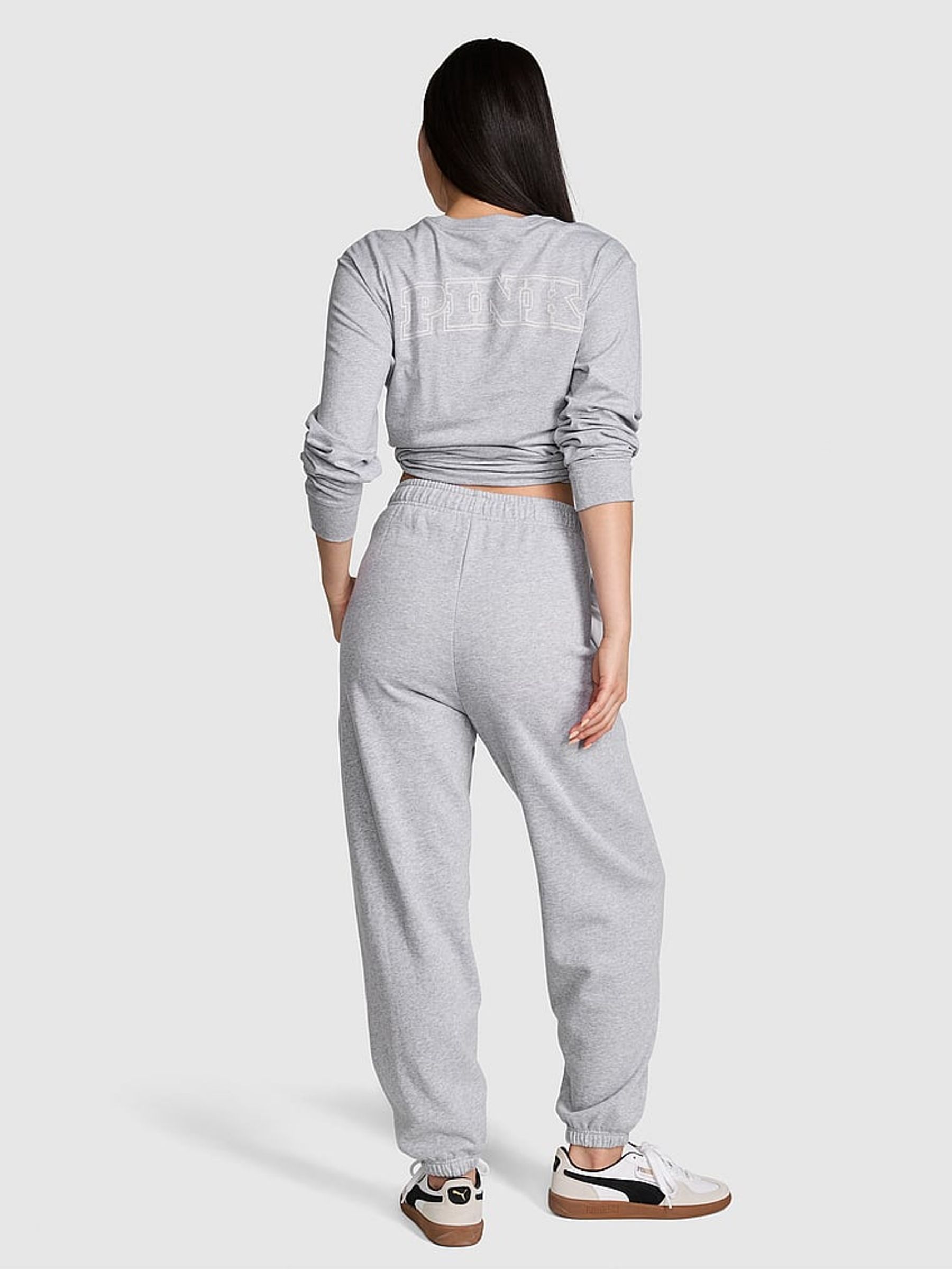 Grey Heather Cuffed Joggers