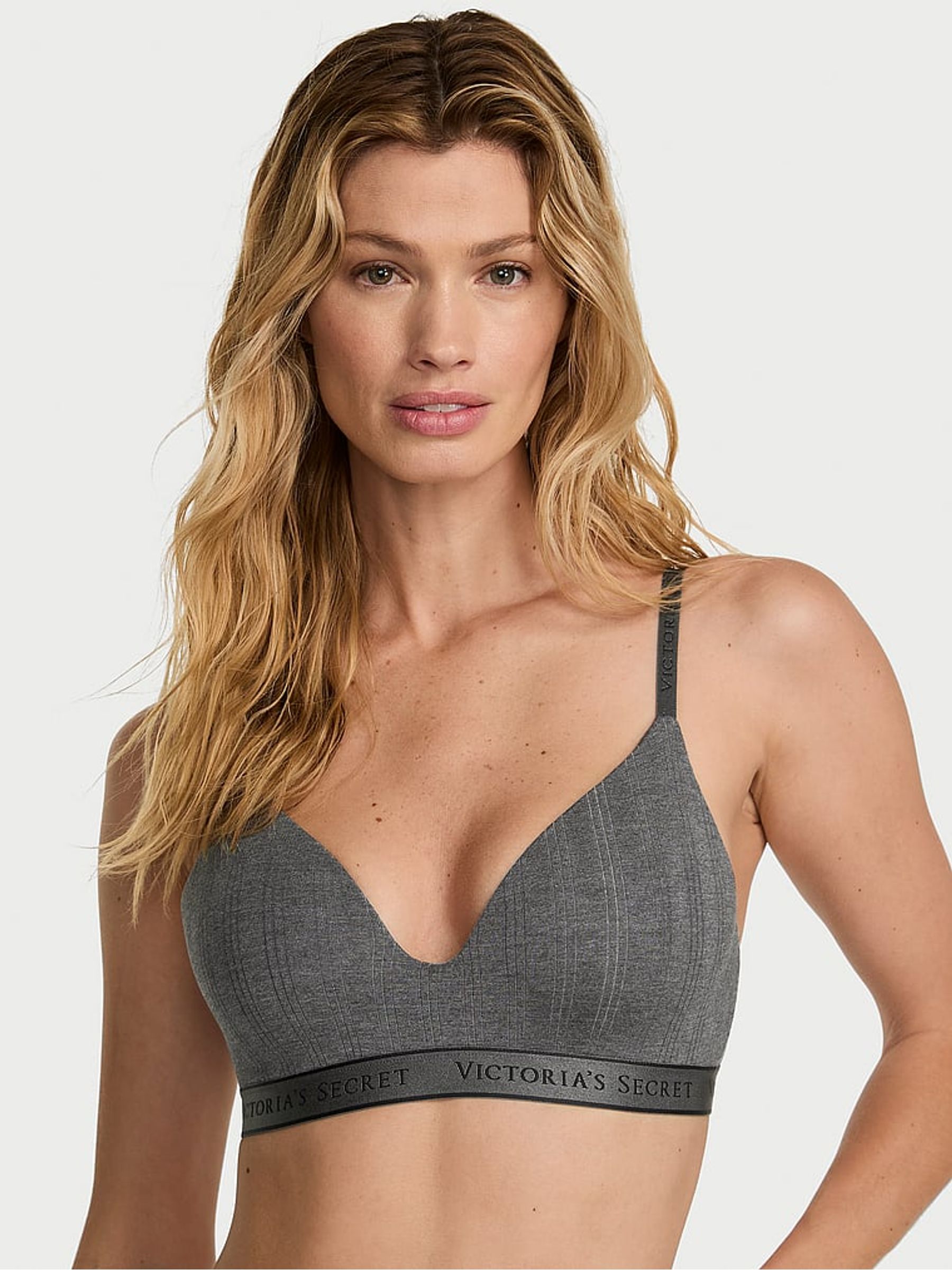 Heather Anthracite Grey Non Wired Lightly Lined Bra