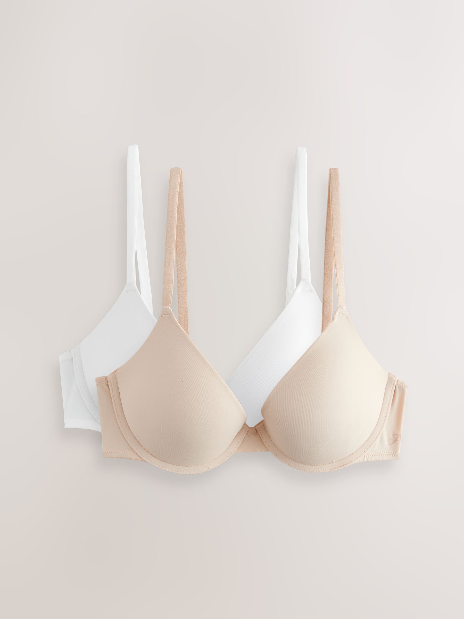 Marzipan Nude/White Push Up 2 Pack Bras