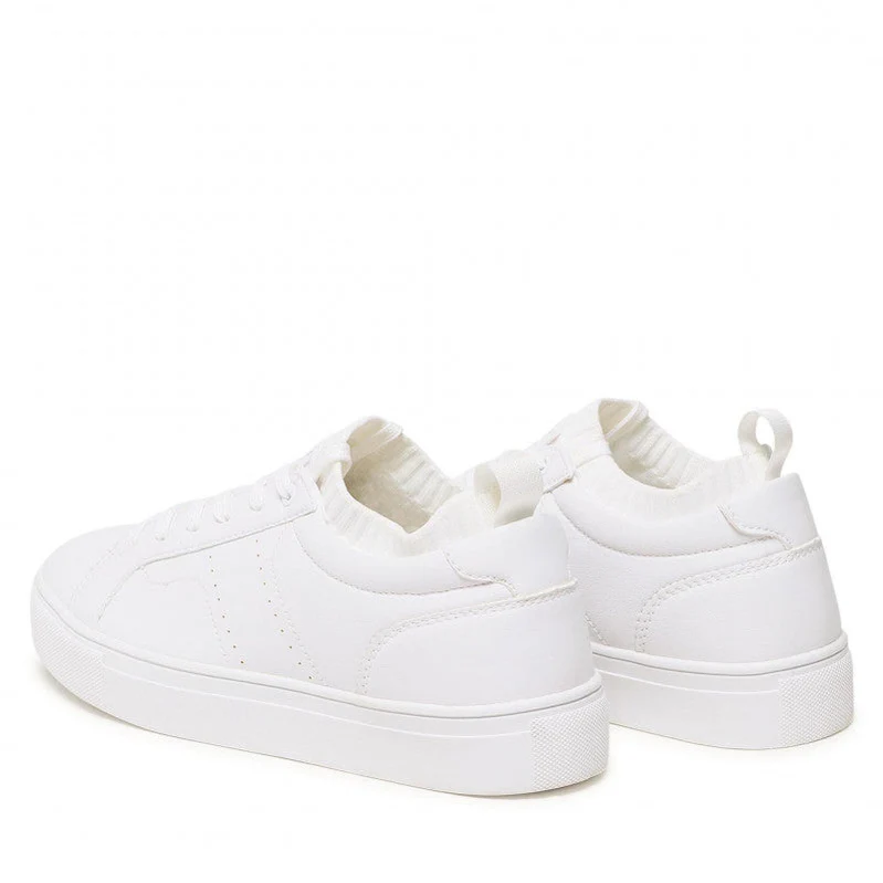 Low Top White Leather Sneakers