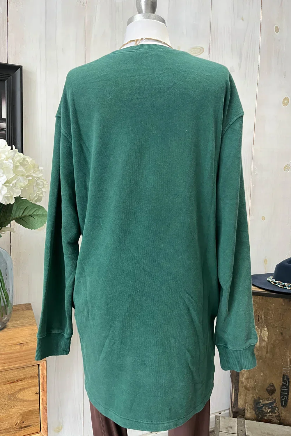 Oversized Long Sleeve Soft Cotton Blend Casual Mini Sweatshirt Dress