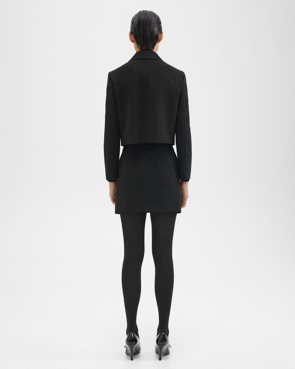 Mini Trouser Skirt in Admiral Crepe